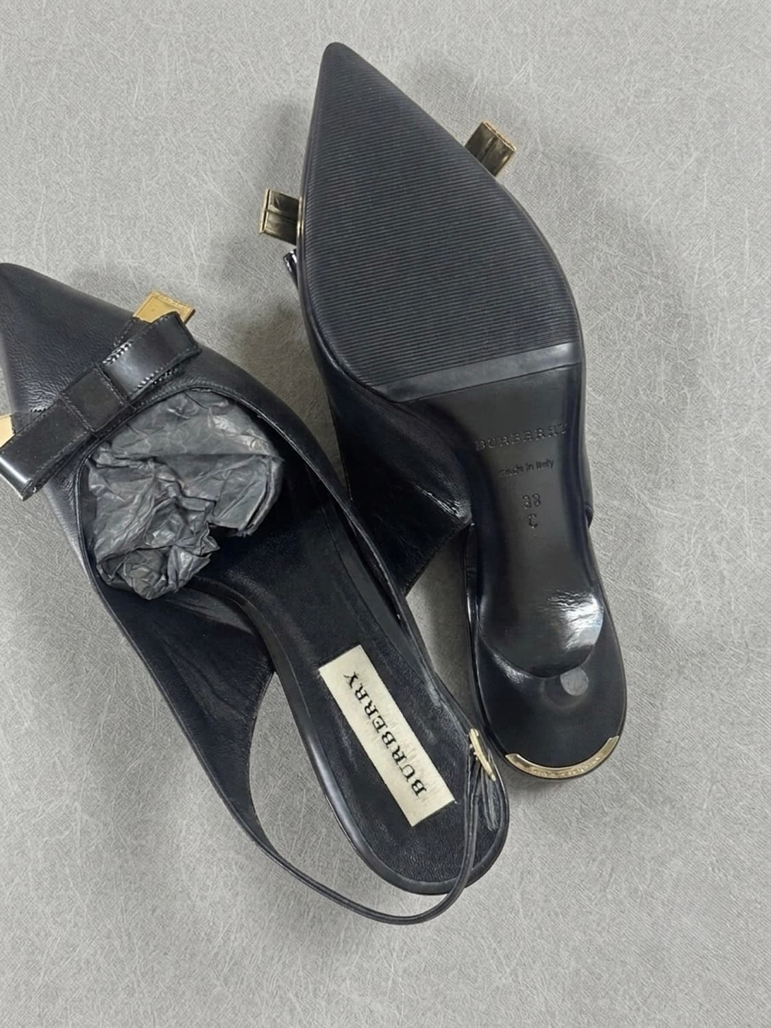 Burberry Bow Detail Leather Slingback  상품이미지1