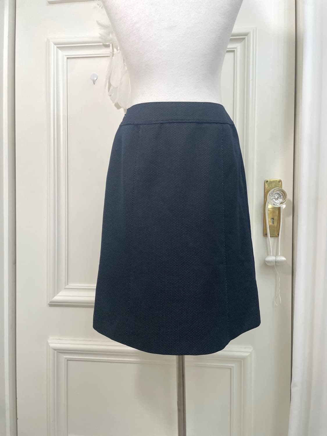 MARIE CLAIRE navy dot pattern basic midi 상품이미지4