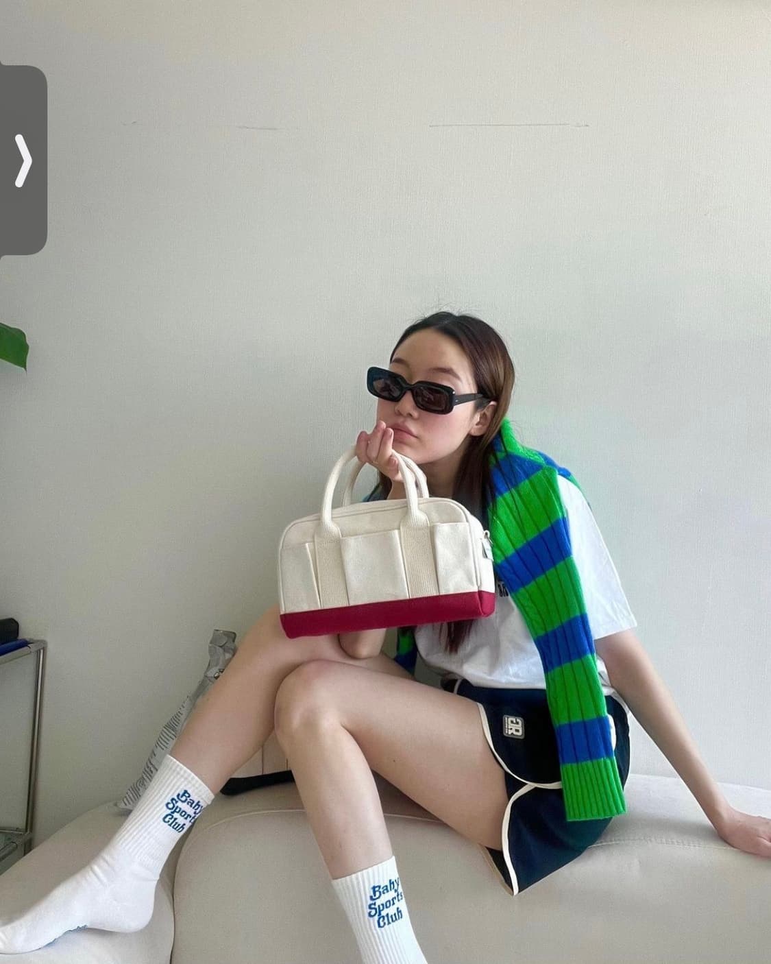 포니테일 스트라이프 니트 상품이미지2