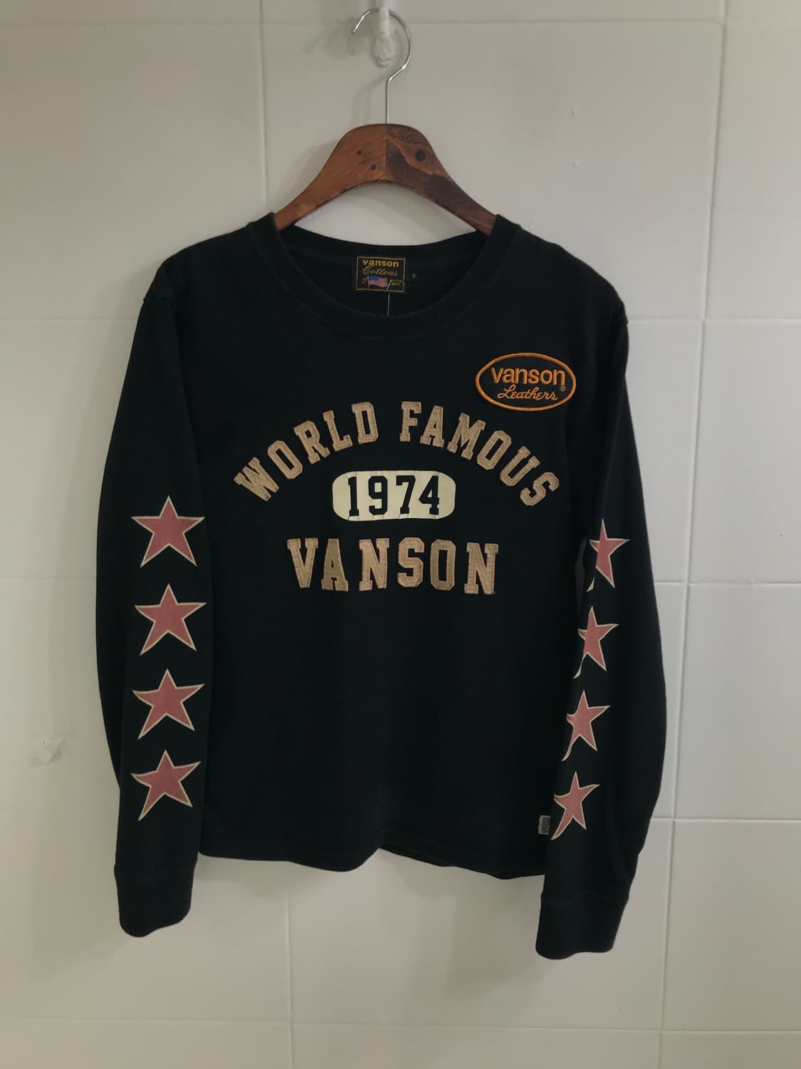 밴슨 사이드 별 프린팅 아플리케 롱슬리브 상품이미지3