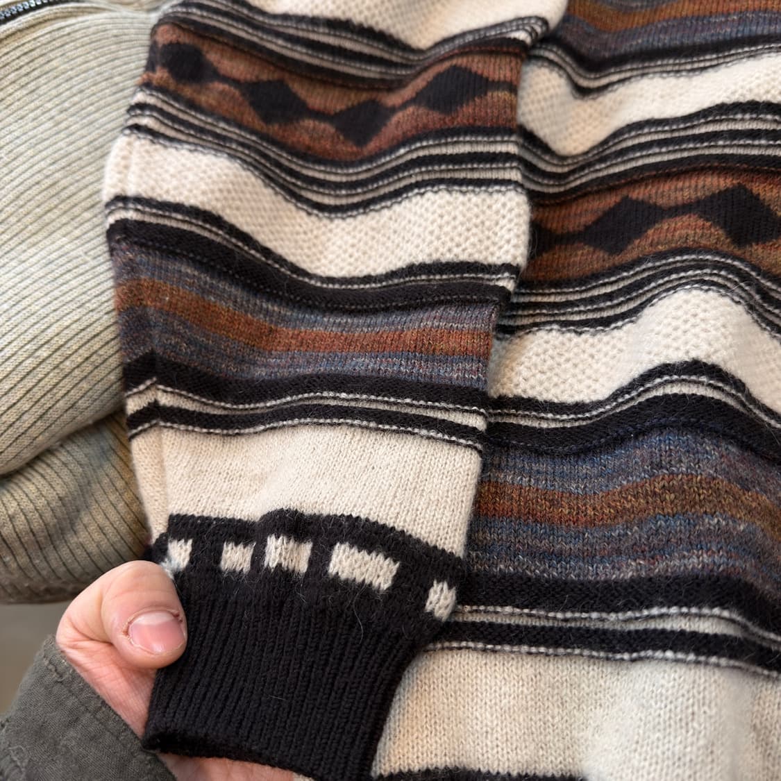 맨즈 비기 BY 타케오 키쿠치 에스닉 울 스웨터 상품이미지4