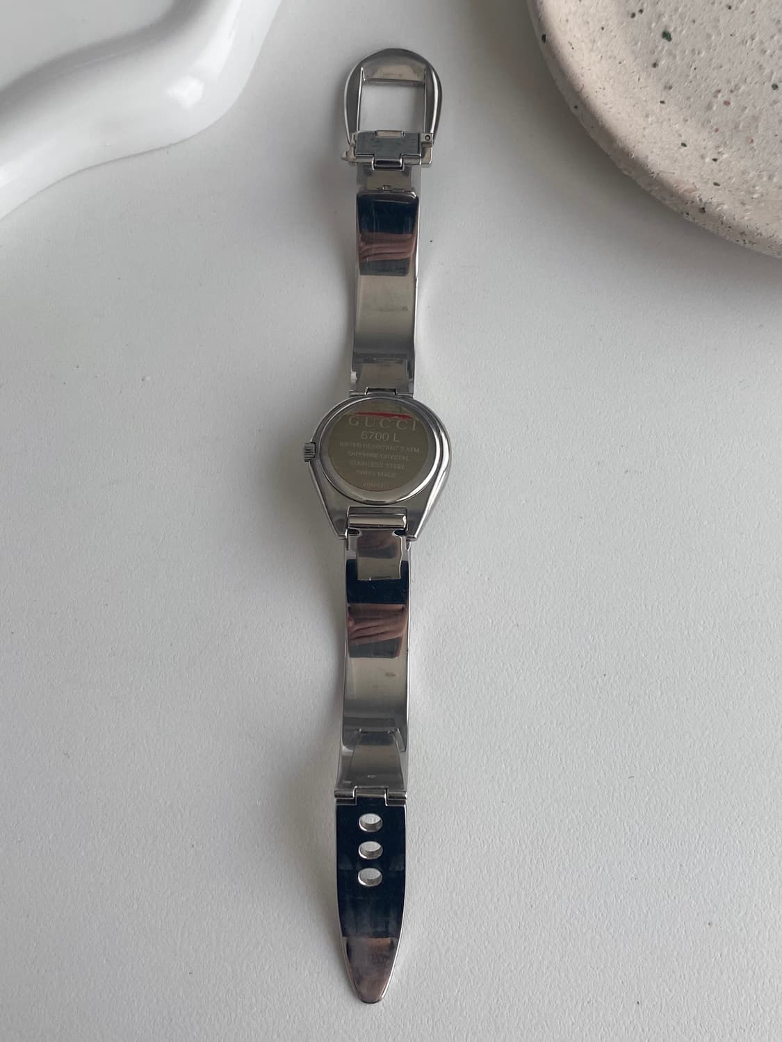 Gucci 구찌 블랙 다이얼 실버 뱅글 워치 상품이미지7