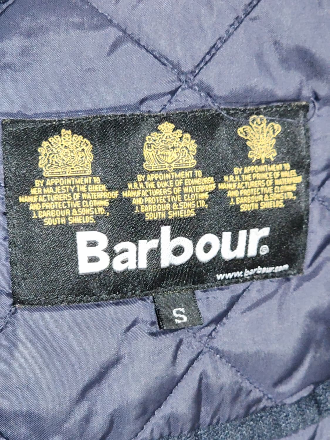 (L) 바버 퀼팅자켓 네이비 누빔점퍼 코듀로이 카라넥  상품이미지5