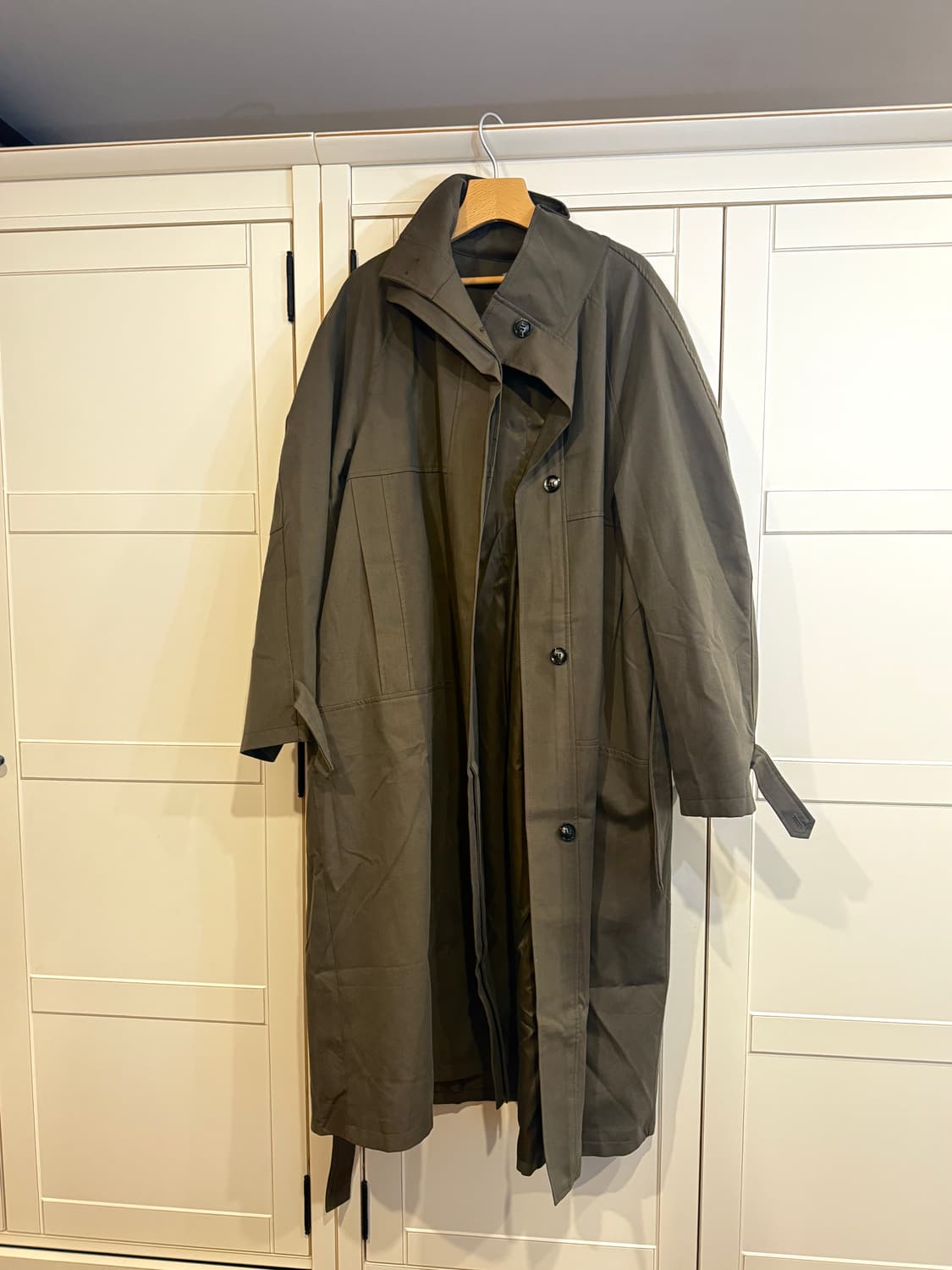 카키 야상 트렌치코트 상품이미지1