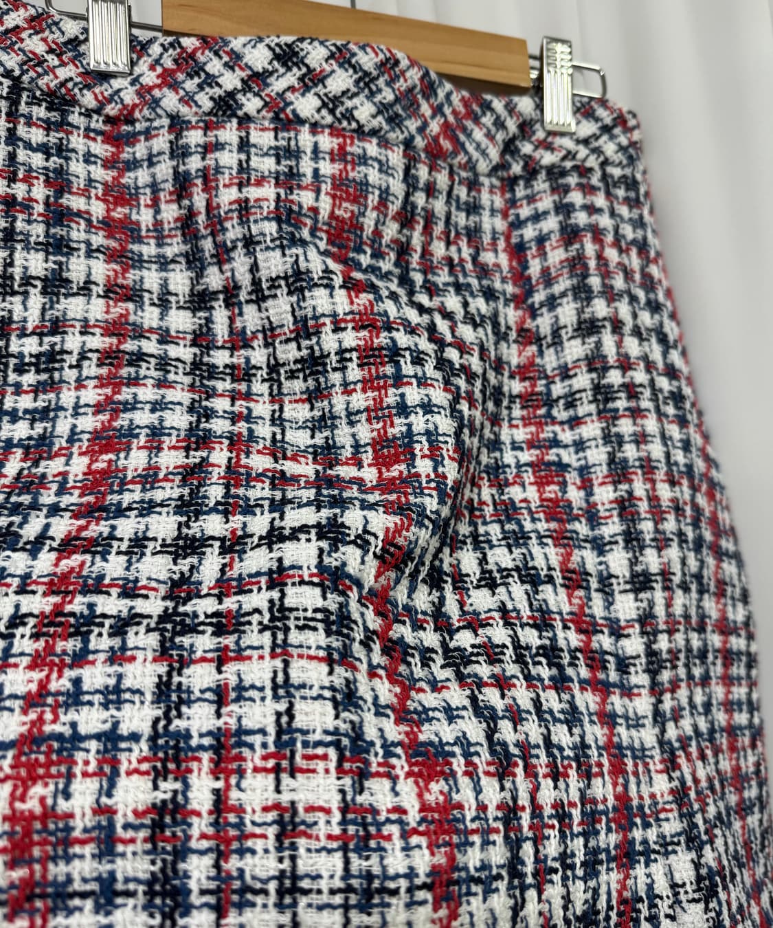 비지트인뉴욕 트위드 체크 미니스커트 상품이미지5