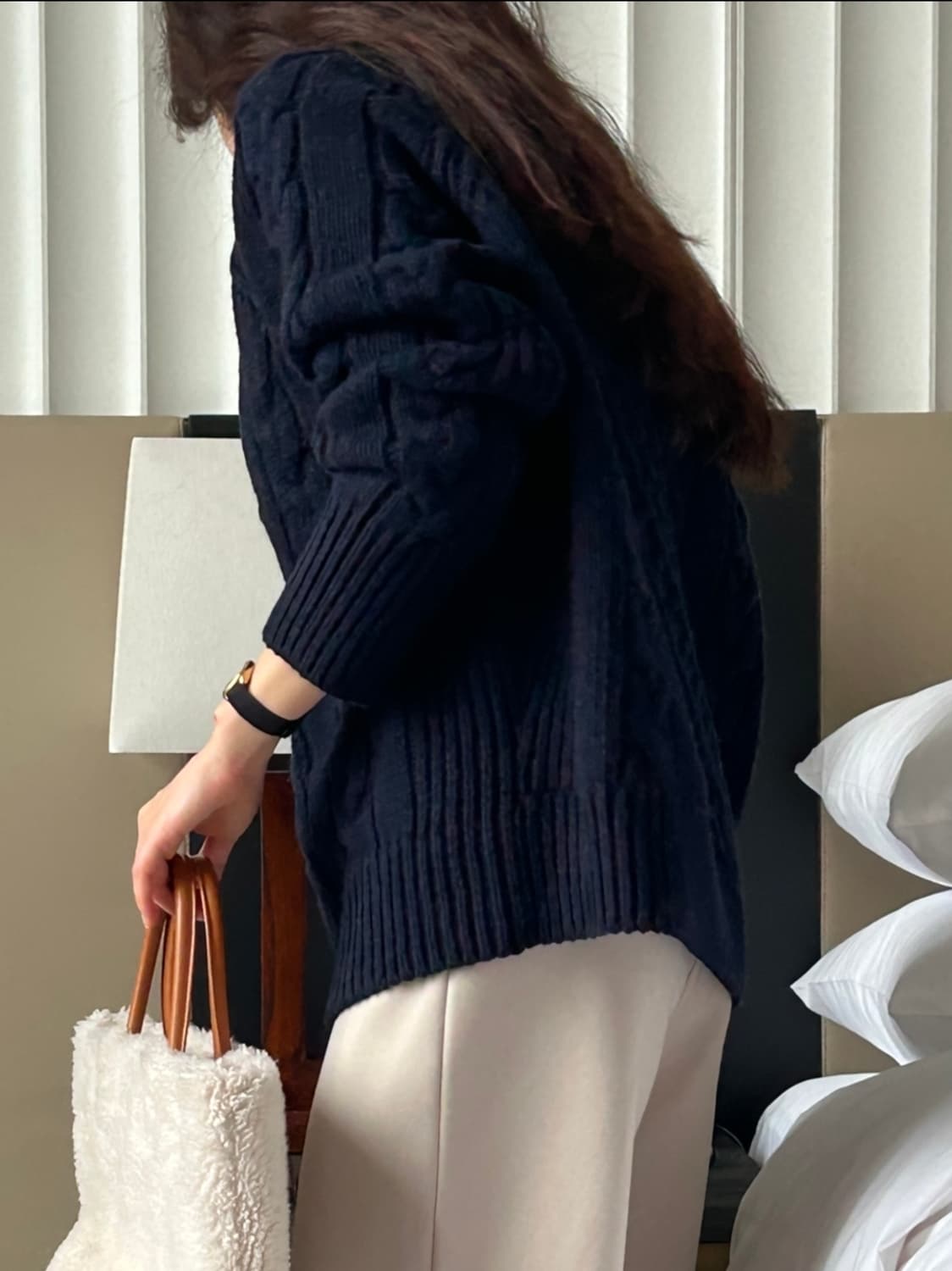 5KP 바운드 피셔 니트 네이비 새제품 상품이미지2