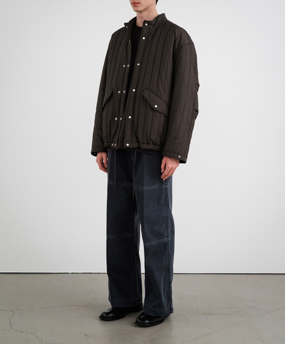 새상품(M)인사일런스 3M 신슐레이트 퀄티드 점퍼 다크브라운 상품이미지1