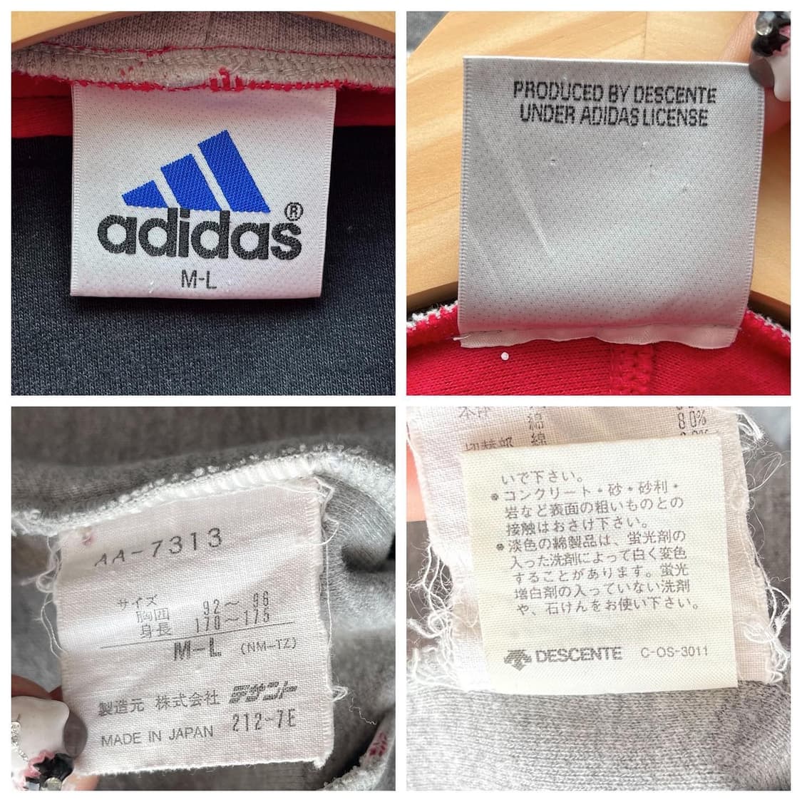 아디다스 x 데상트 90s 트레포일 올드스쿨 후드집업 상품이미지8