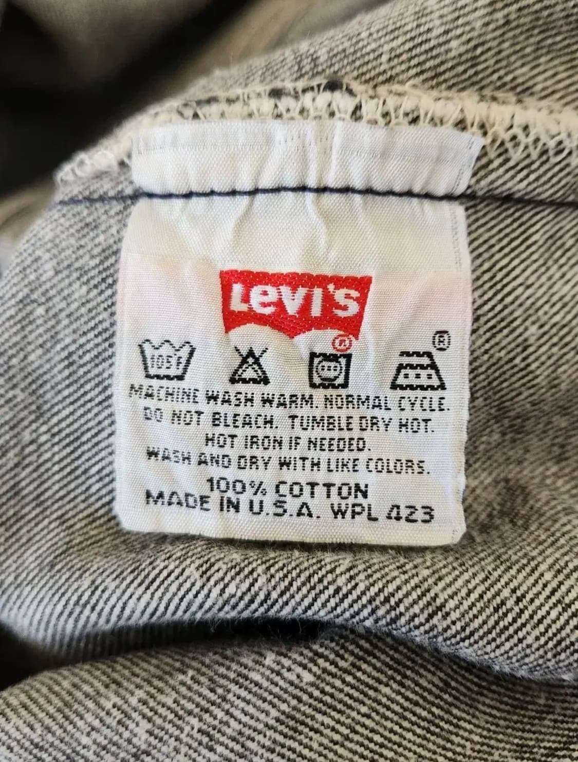 90s USA 리바이스 501 블랙 데님 상품이미지9