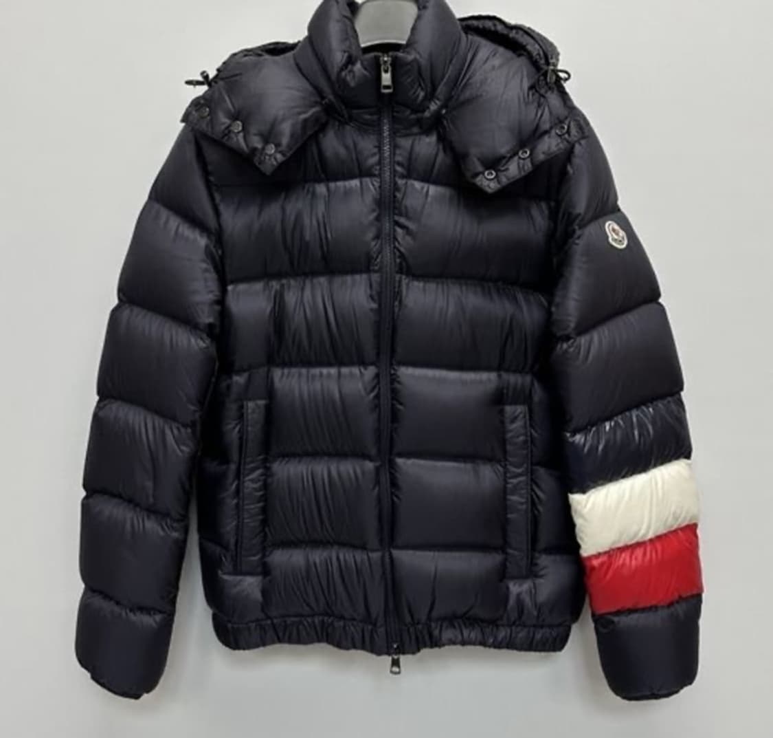 몽클레어 배색 유광 패딩 네이비 택보유 풀구성품  상품이미지1