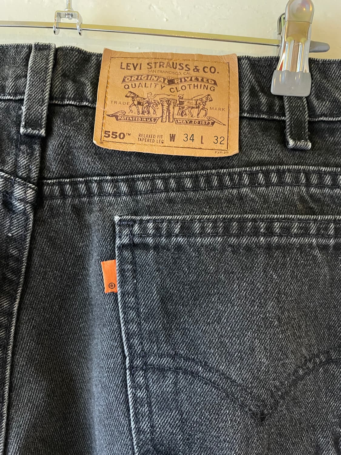 1990's Vintage Levi’s 550 Black Denim  상품이미지2