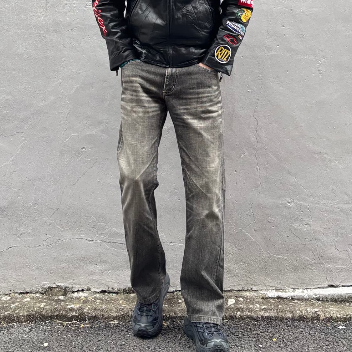 랭글러 부츠컷 데님 팬츠 블랙 상품이미지3