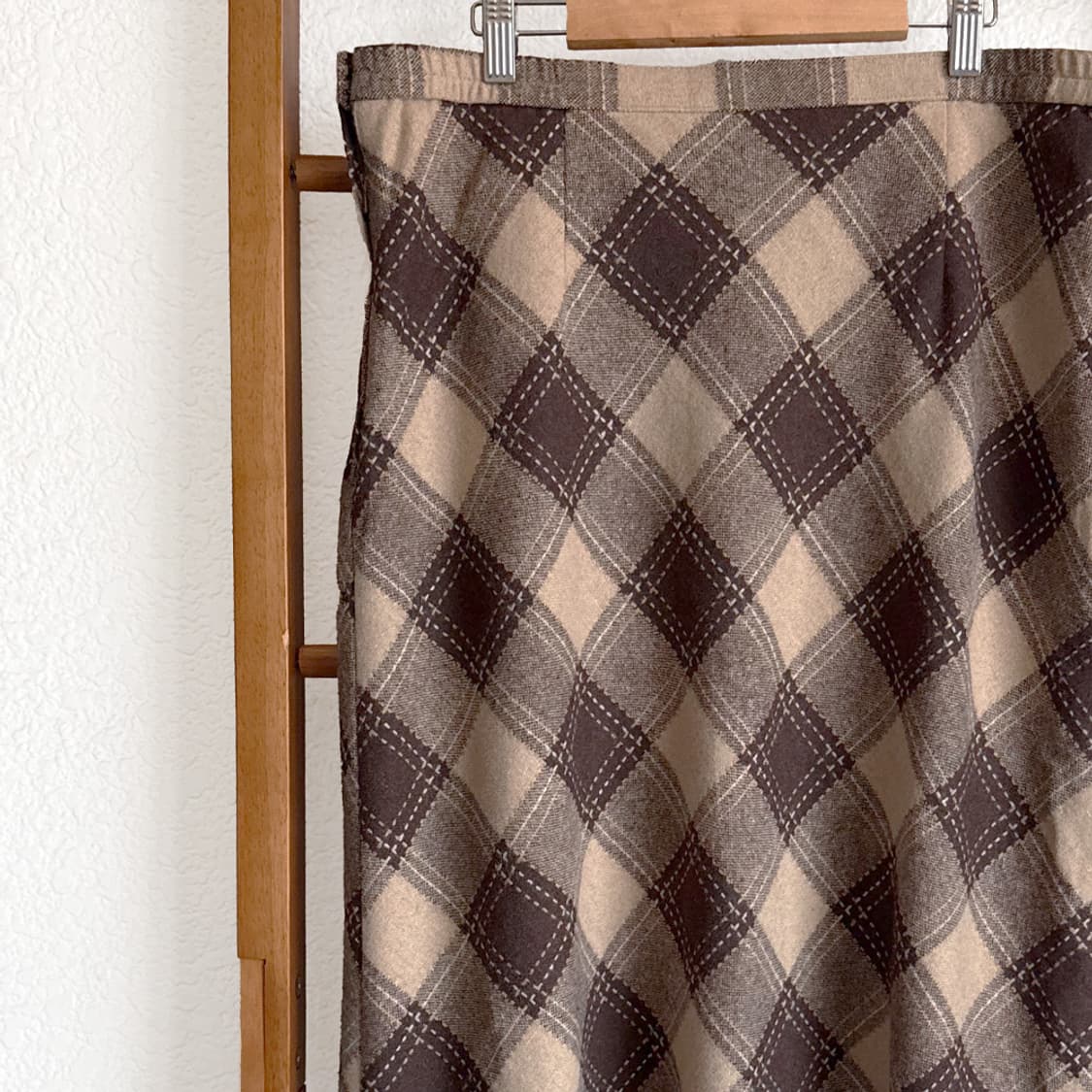 헤리티지 아가일 울 스커트 상품이미지7