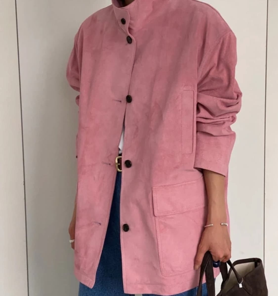 핑크 스웨이드 재킷 상품이미지2
