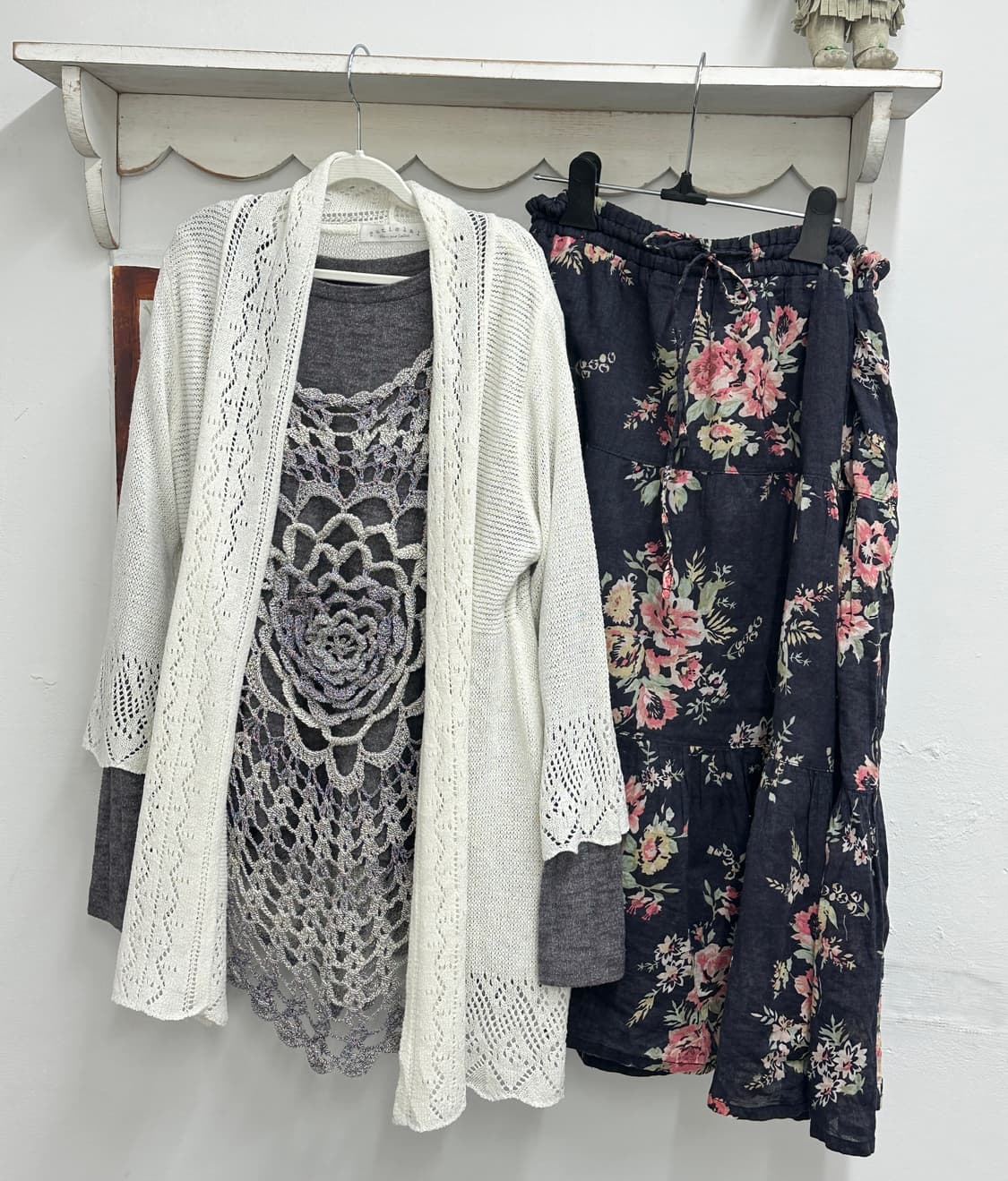 💐하구미의 크로셰 코디세트💐 플라워 스커트 레이어드 모리걸 히피  상품이미지2