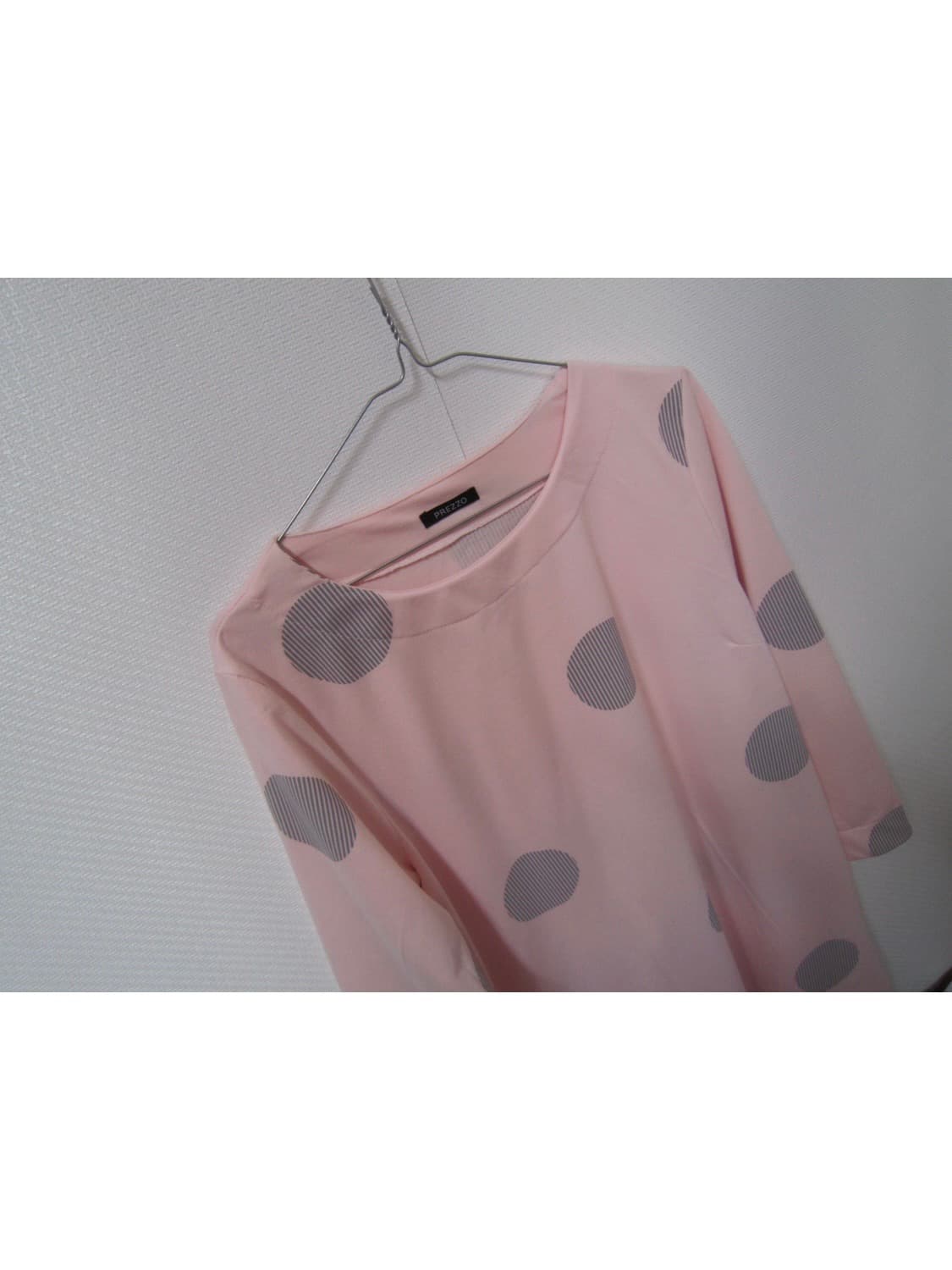vintage stripe dot babypink dress 상품이미지2