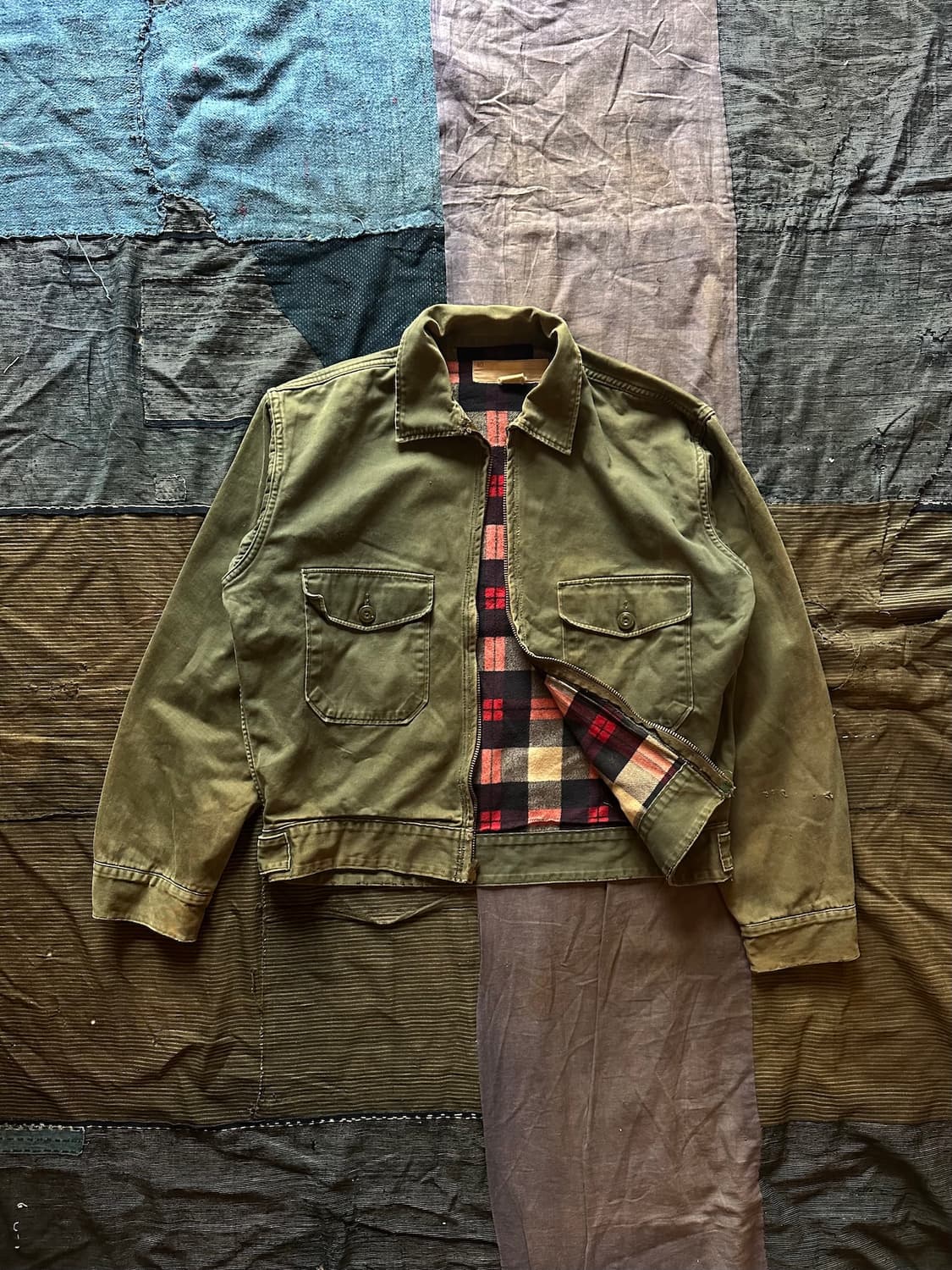 50s 60s Vintage Mechanic Jacket 상품이미지1