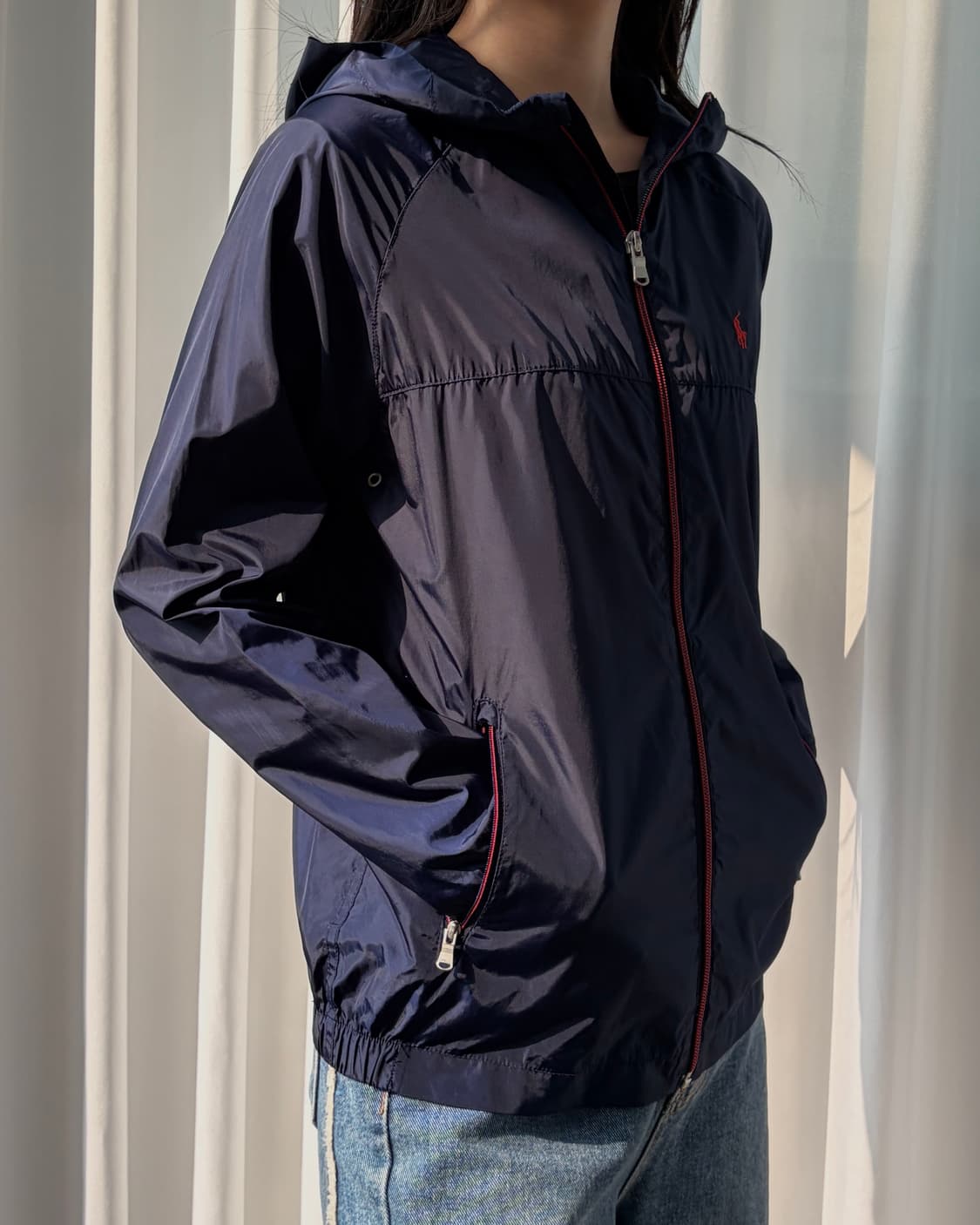 [S]폴로 랄프로렌 네이비 후드 바람막이 상품이미지1
