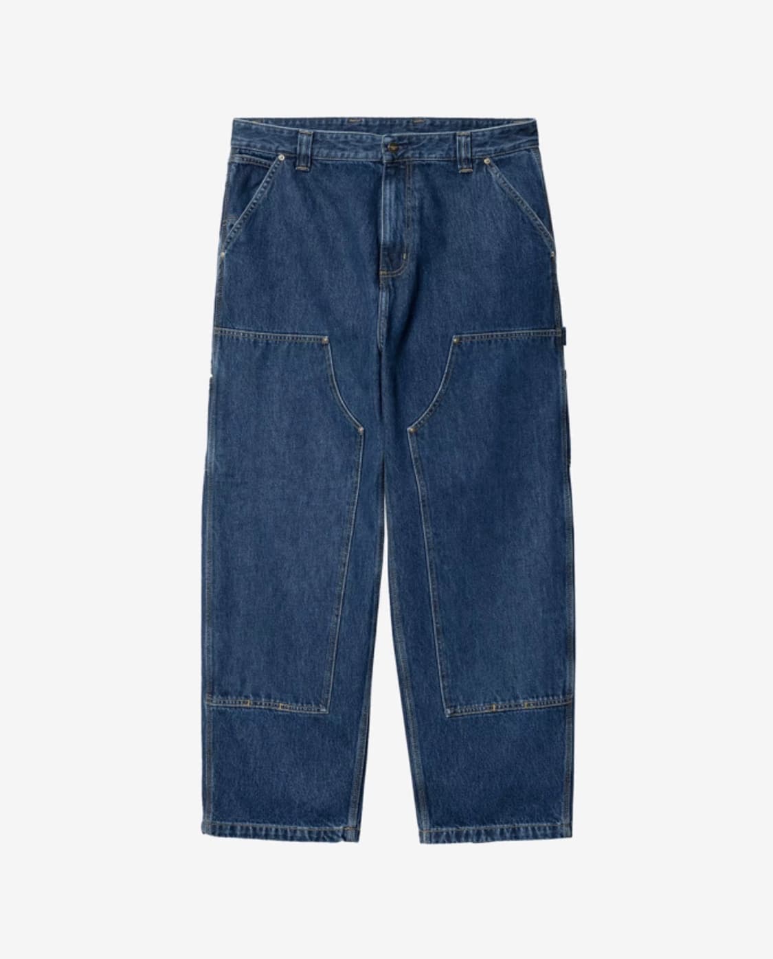 칼하트 WIP 내쉬 루즈 핏 더블 니 팬츠 블루 스톤 워시드 S사이즈 상품이미지4