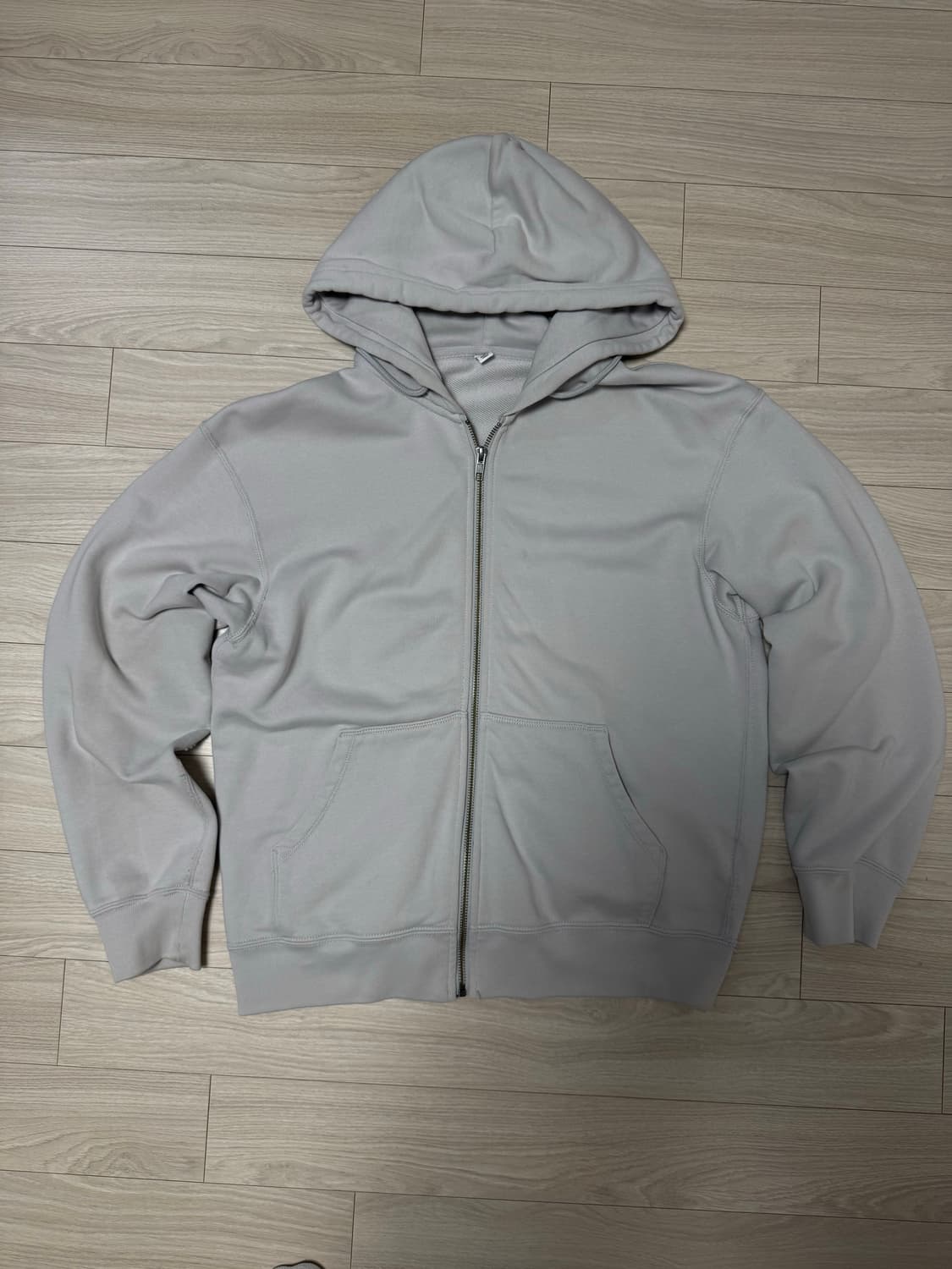 유니클로 후드집업(라이트 그레이) 상품이미지1