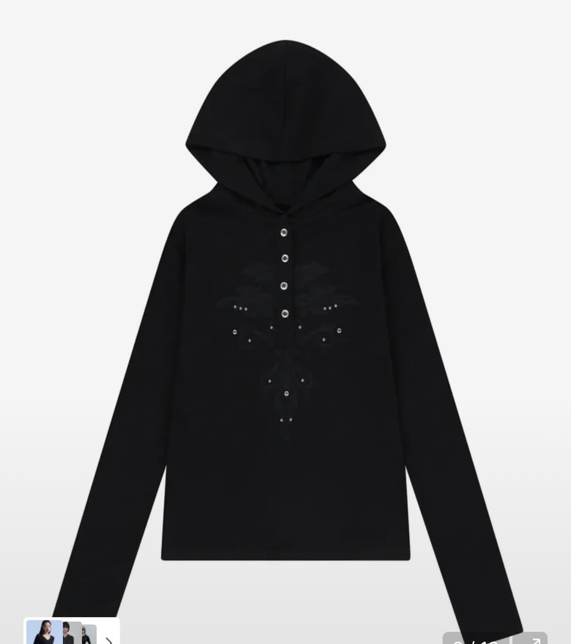 아캄 롱슬리브 블랙 1사이즈 상품이미지2