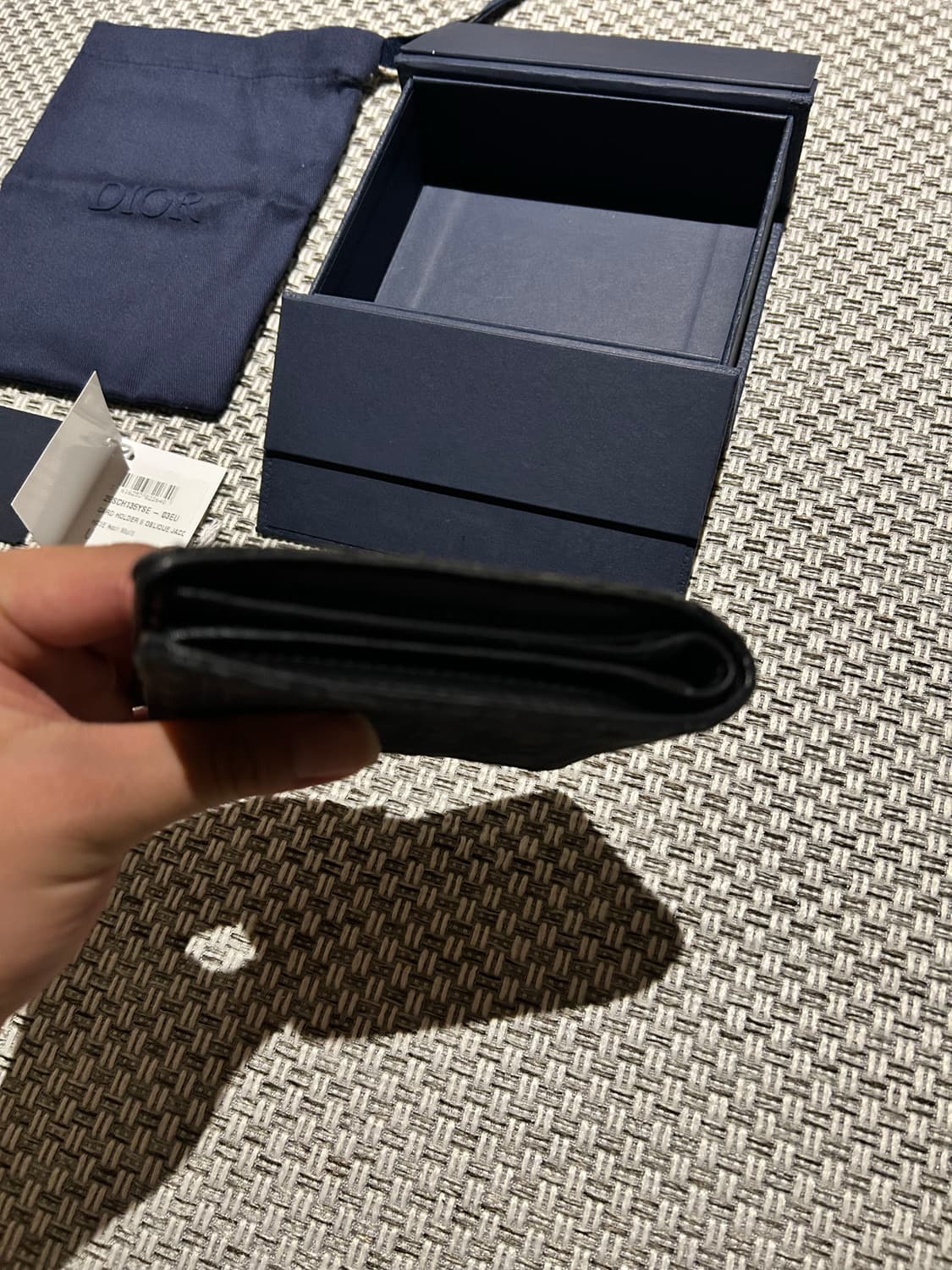 [정품] 디올 오블리크 반지갑 블랙 상품이미지7