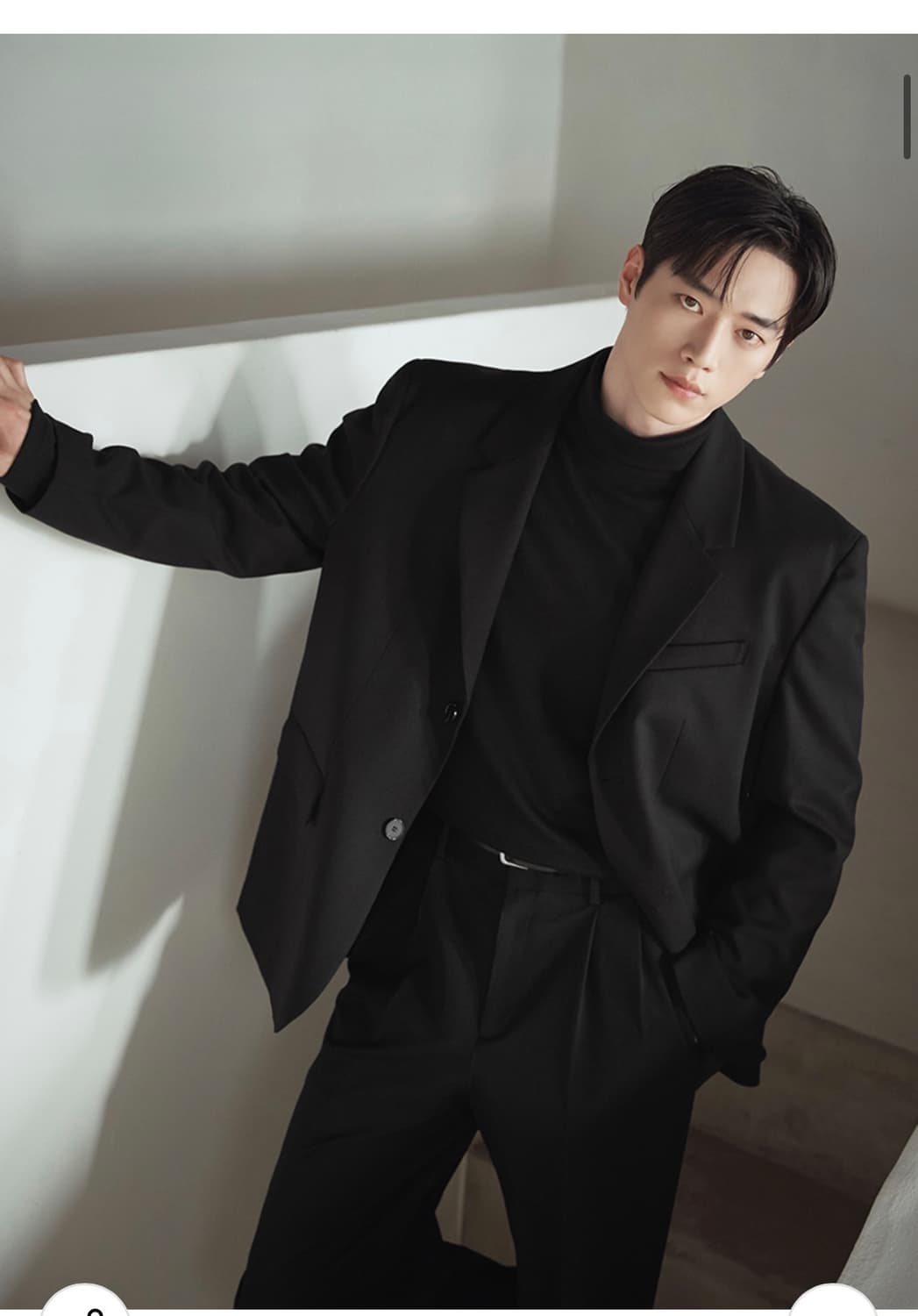 (XL)[서강준PICK] 드로우핏 오버사이즈 도브 울 블레이저 BLACK 상품이미지1