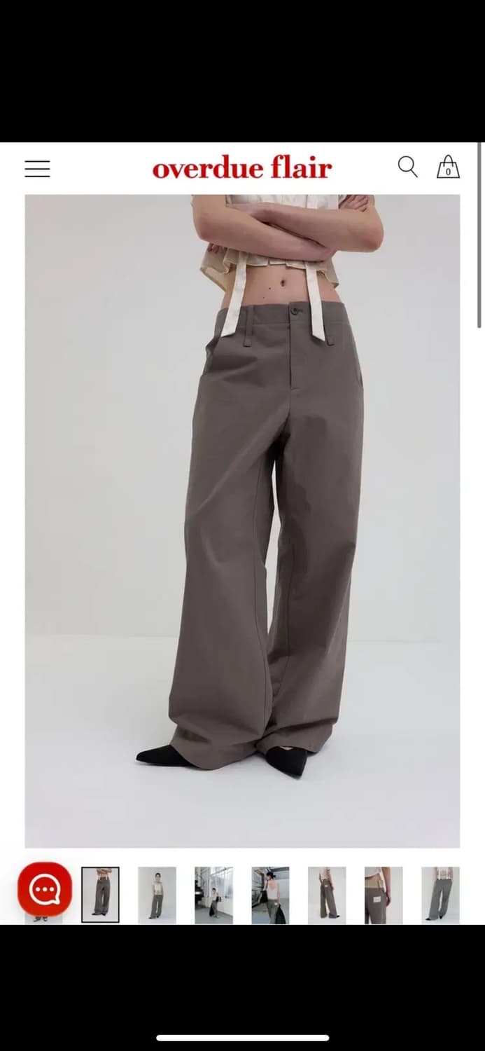 오버듀플레어 COTTON WIDE PANTS_MOCHA 상품이미지1