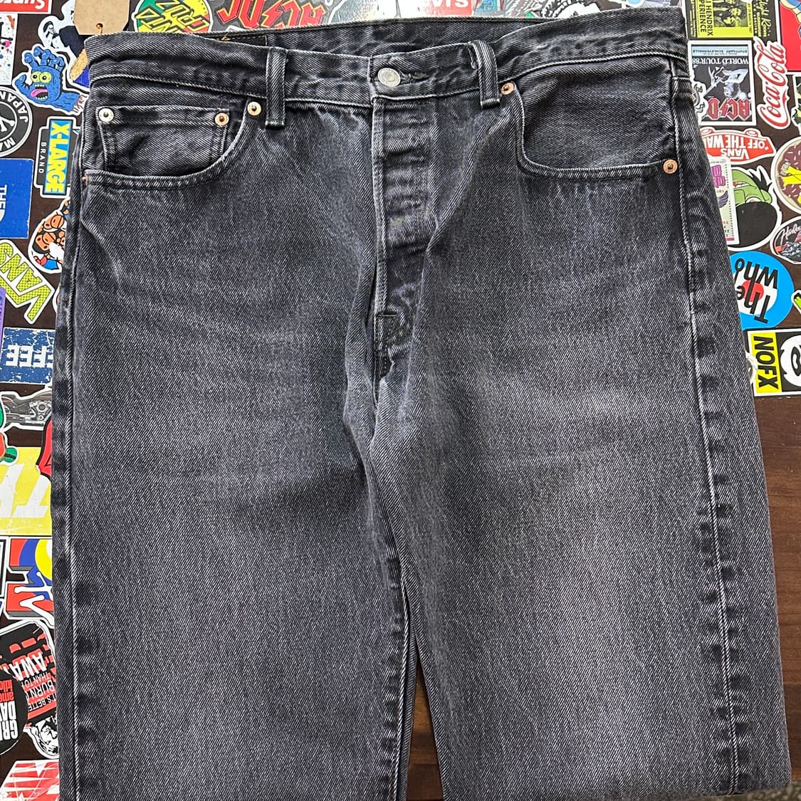 리바이스 501 블랙 진 데님 팬츠 34 상품이미지5