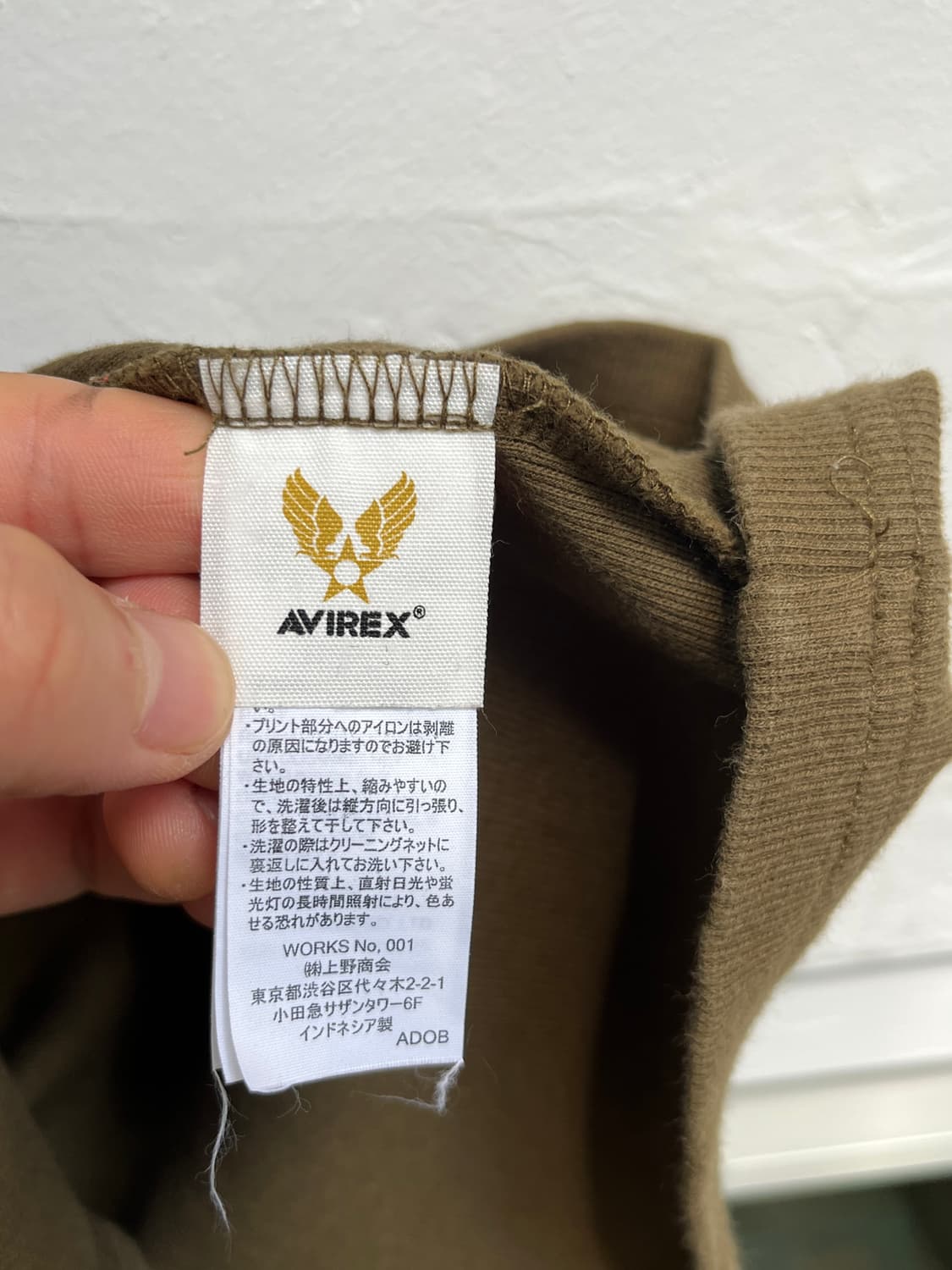 Avirex USA 아비렉스 카키 민소매 나시 M 상품이미지4