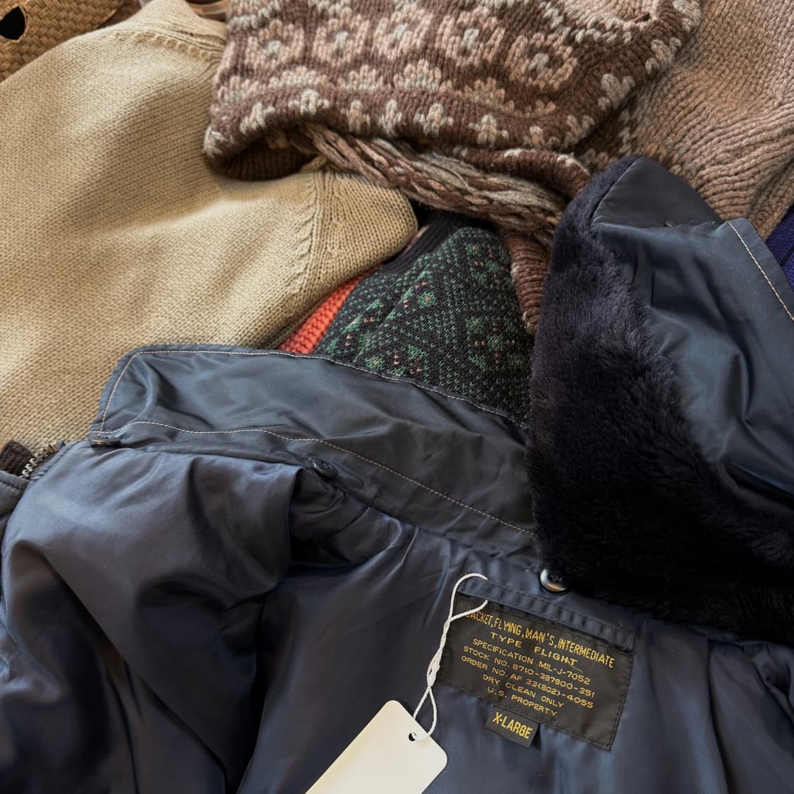 CAMO LAND 밀리터리 B15 USAF 플라이트 자켓 XL 상품이미지4