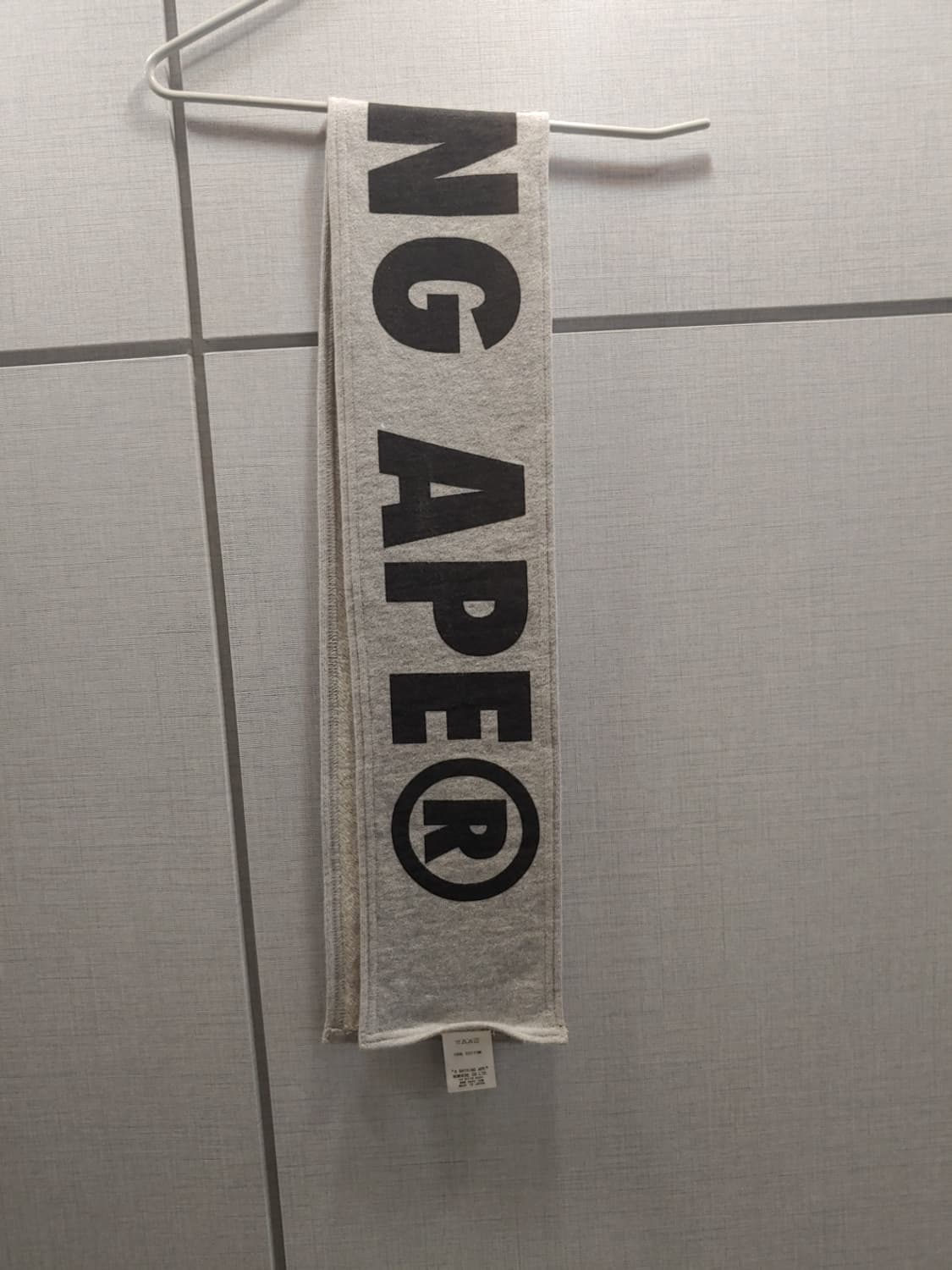 [OS] 베이프 풀로고 머플러 그레이 상품이미지1