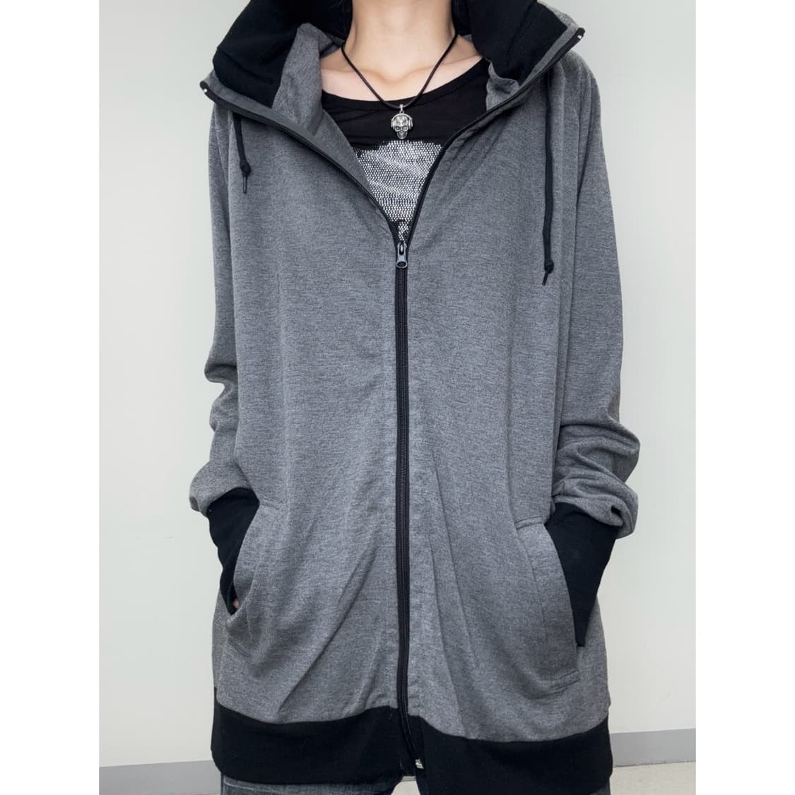 빈티지 락시크 하이넥 후드집업 상품이미지1