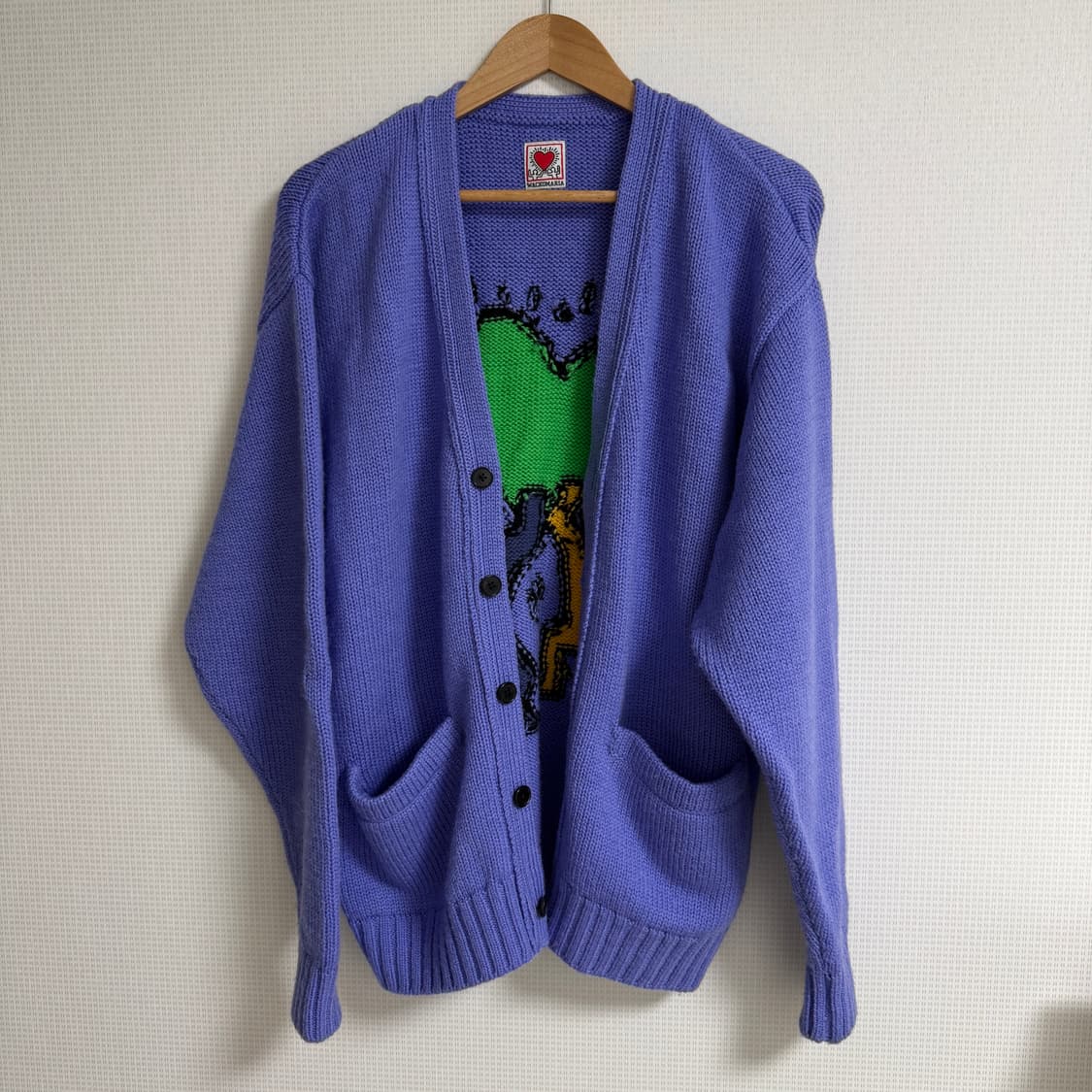 와코마리아 키스해링 울 가디건 상품이미지1