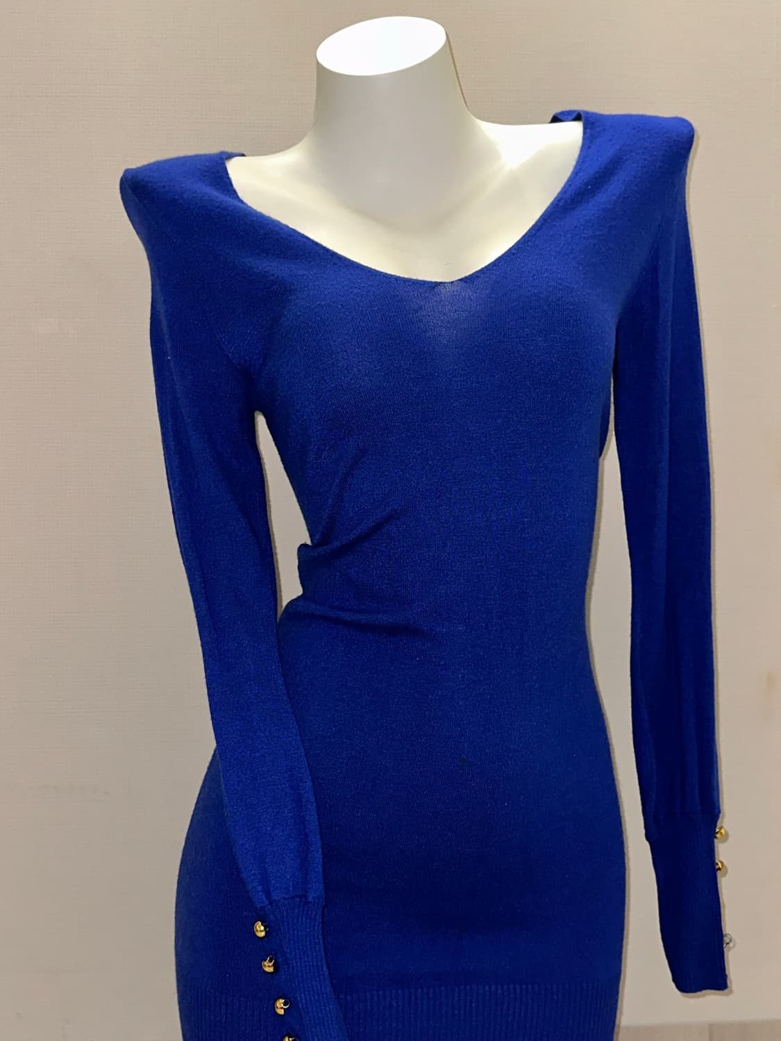 빈티지 갸루스타일 딱붙 니트 원피스 상품이미지2