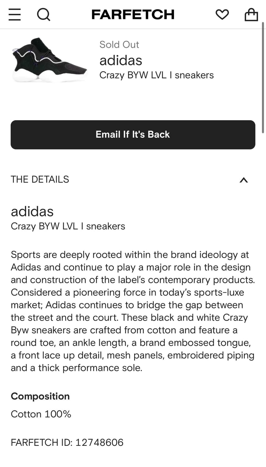 아디다스 Crazy BYW LVL I 스니커즈 250 상품이미지2