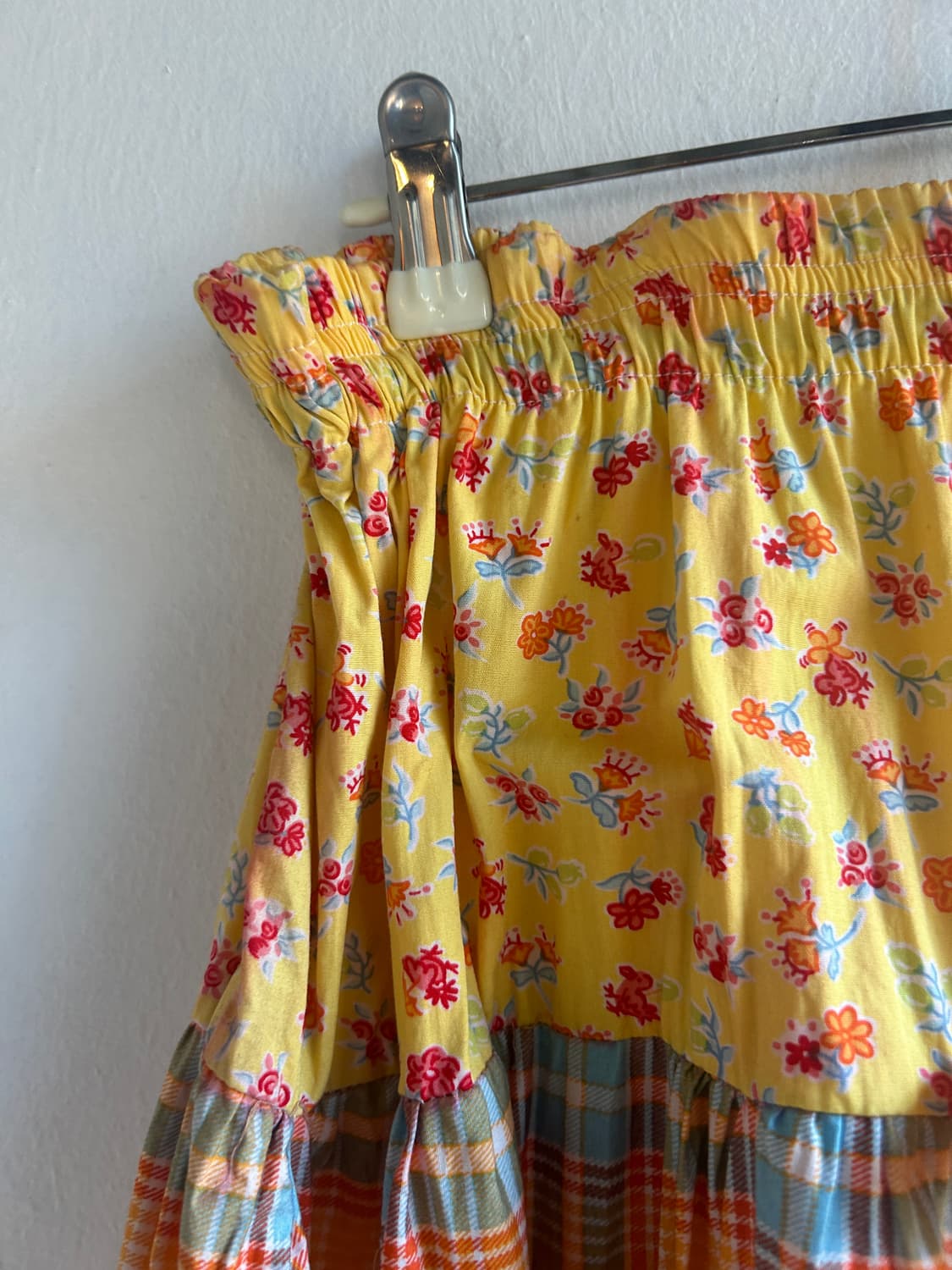 꽃 체크 스커트 상품이미지2