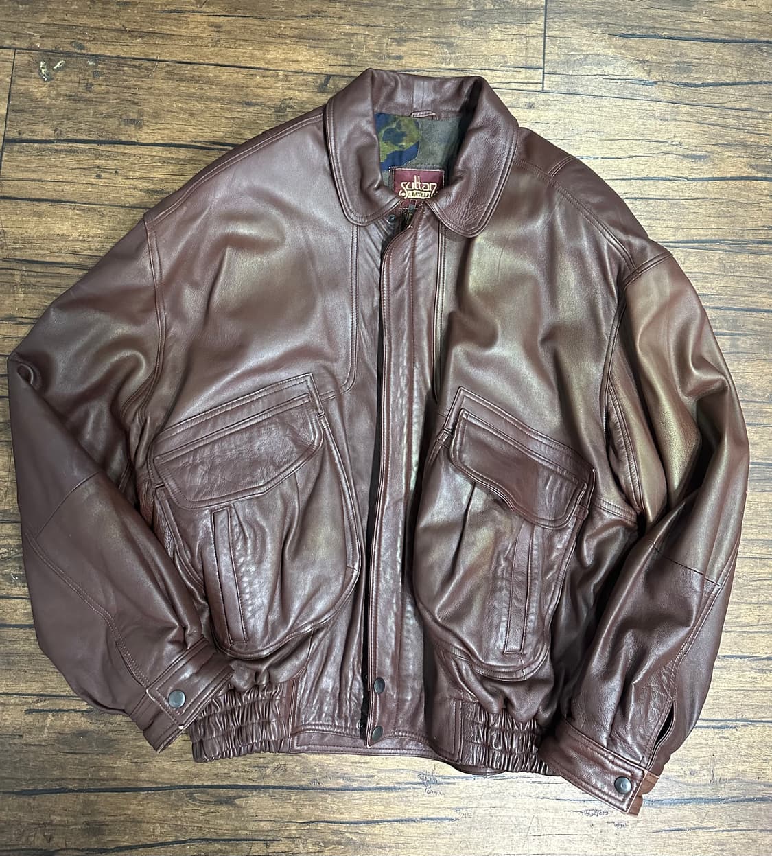 90s SULTAN Sultan Leather 빈티지 가죽 봄버 자켓 상품이미지1