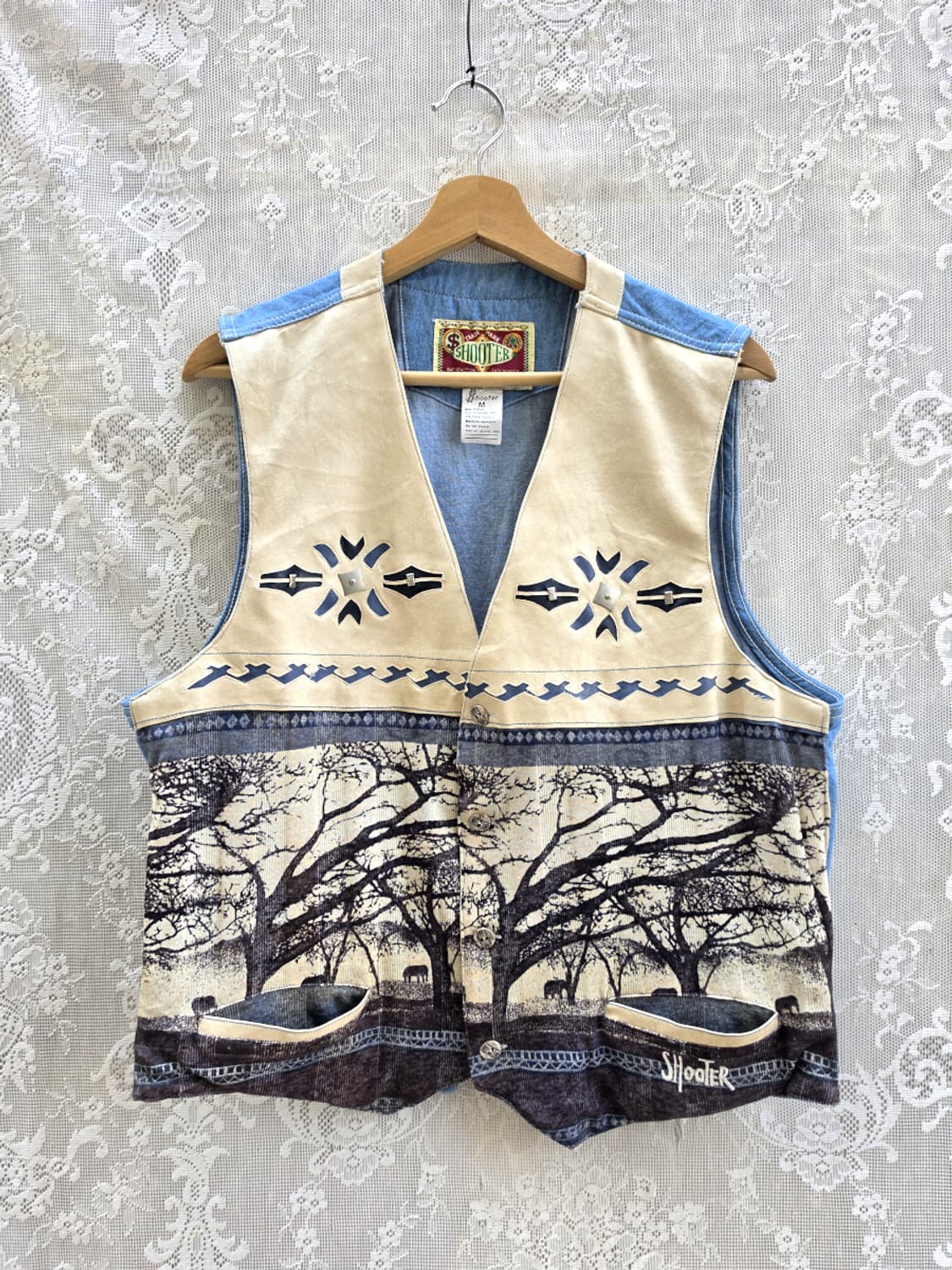 90s Shooter 웨스턴 가죽 베스트 상품이미지1