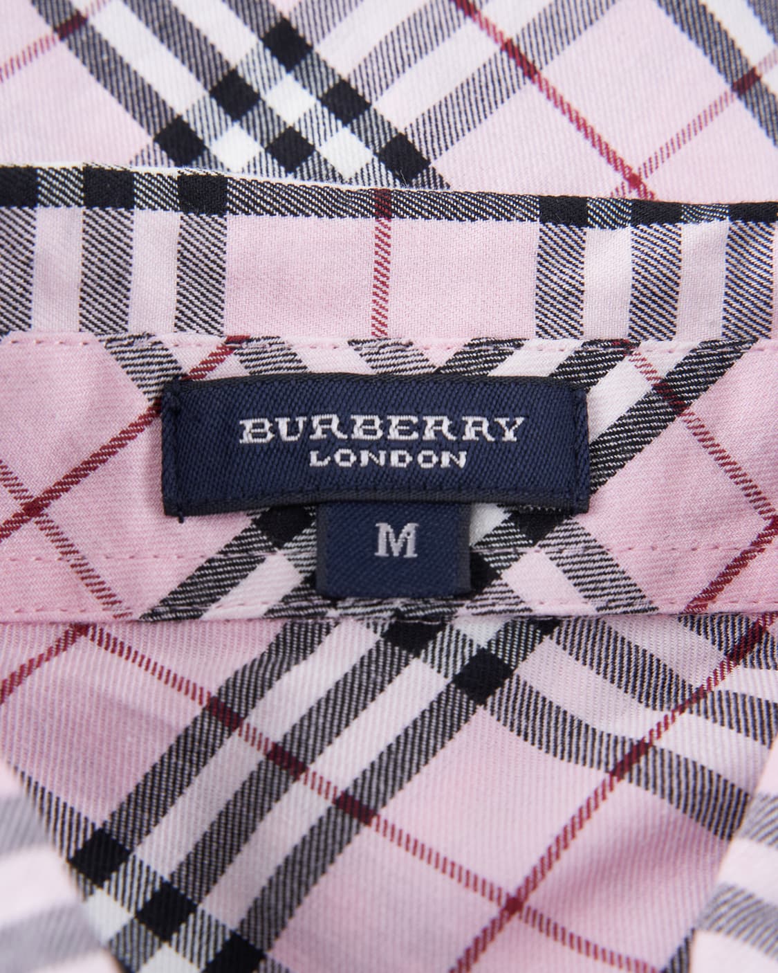 Burberry 런던라벨 노바체크 핑크 반팔셔츠 상품이미지5