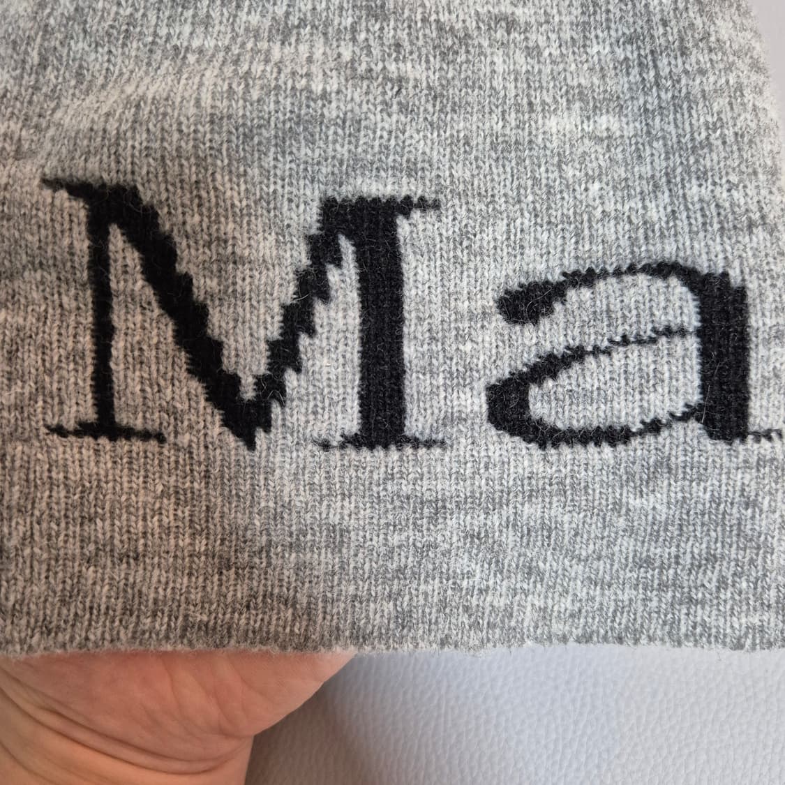 마뗑킴 로고 자카드 숏 비니 그레이 상품이미지6