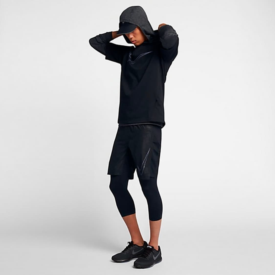 [해외M]나이키 에어로스위프트 하이브리드 2in1 러닝 쇼츠 버건디자주색 상품이미지2