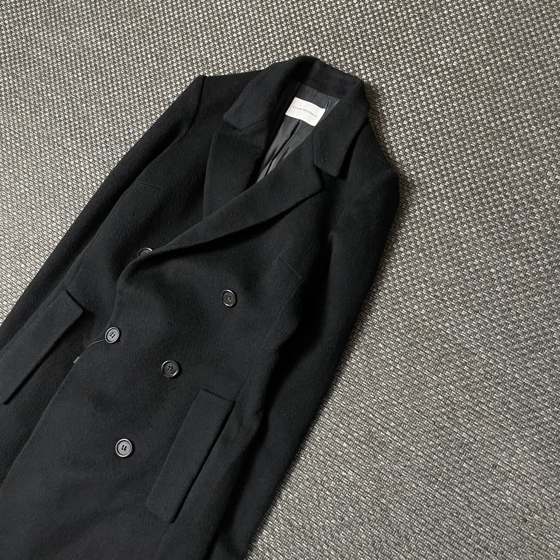 클럽모나코 블랙 투포켓 더블코트 상품이미지5