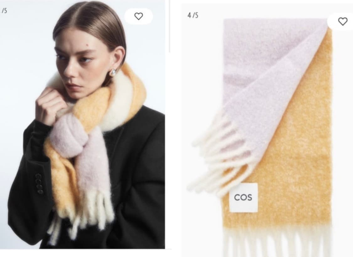 COS 코스 아크네맛 오버사이즈 모헤어머플러  상품이미지2