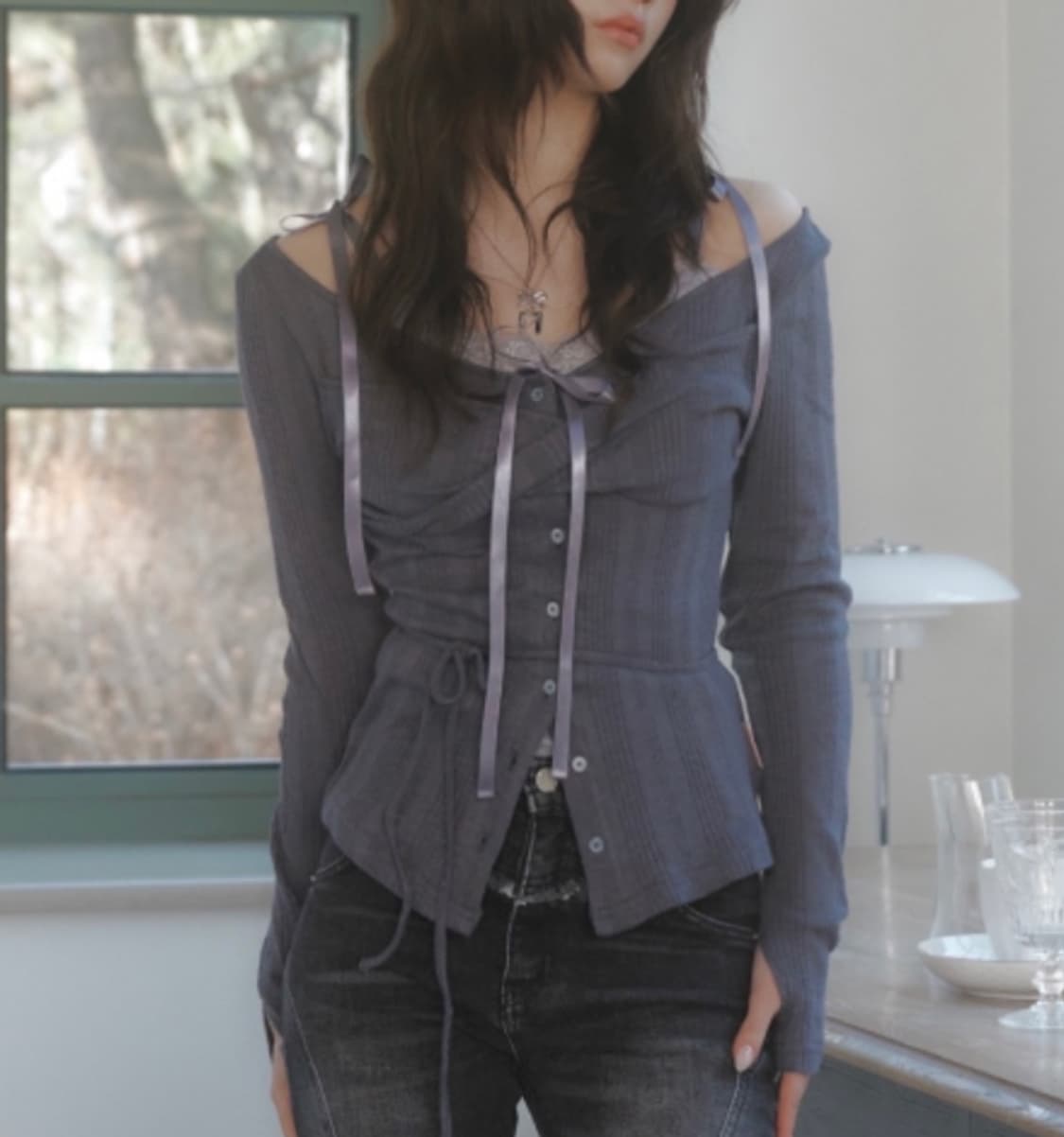 뉴얼린 로지 트위스트 탑  상품이미지2