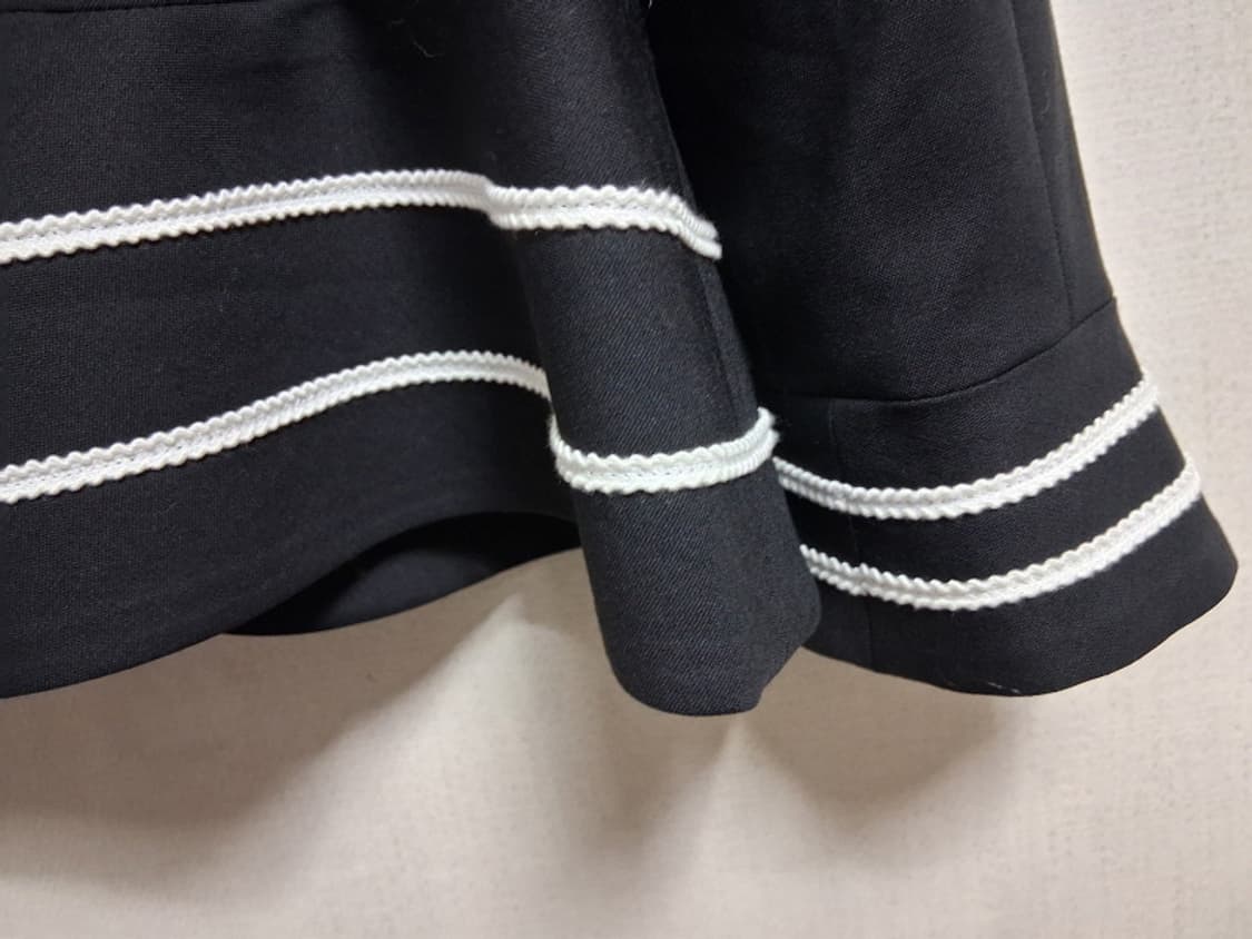 일본빈티지 VELLA 화이트라인카라 춘추 검정숏쟈켓 이쁜실루엣 66일본산 상품이미지7