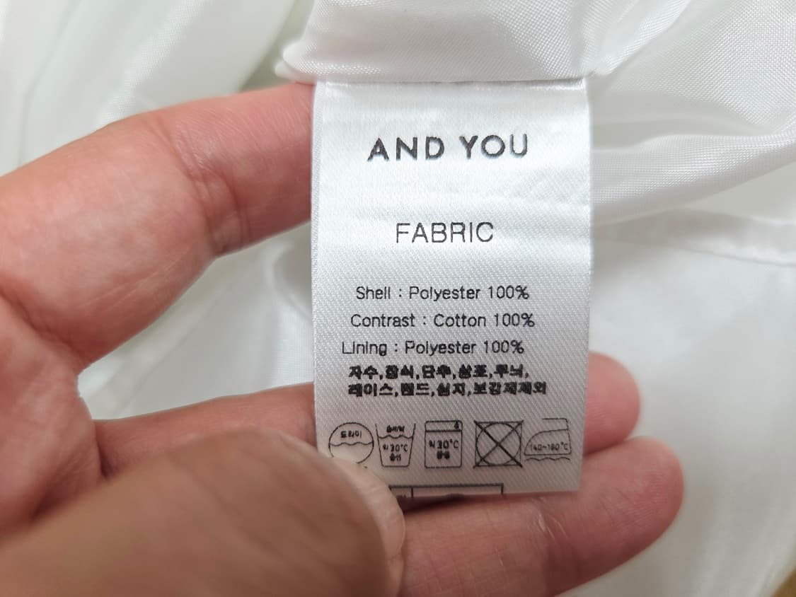 앤유(AND YOU) 산타루시아 셔링 슬리브리스 원피스 55-66 새상품 상품이미지10