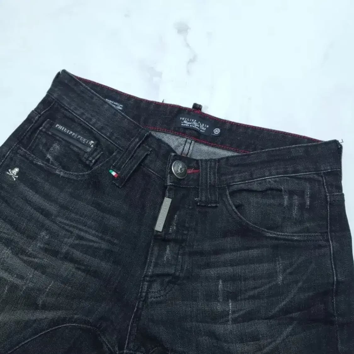 필립플레인 남성 블랙 슈퍼 스트레이트 청바지 30 상품이미지9