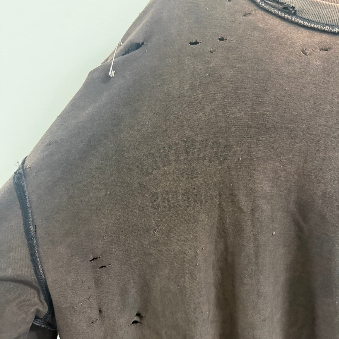 Vintage destroyed layered long t 상품이미지6