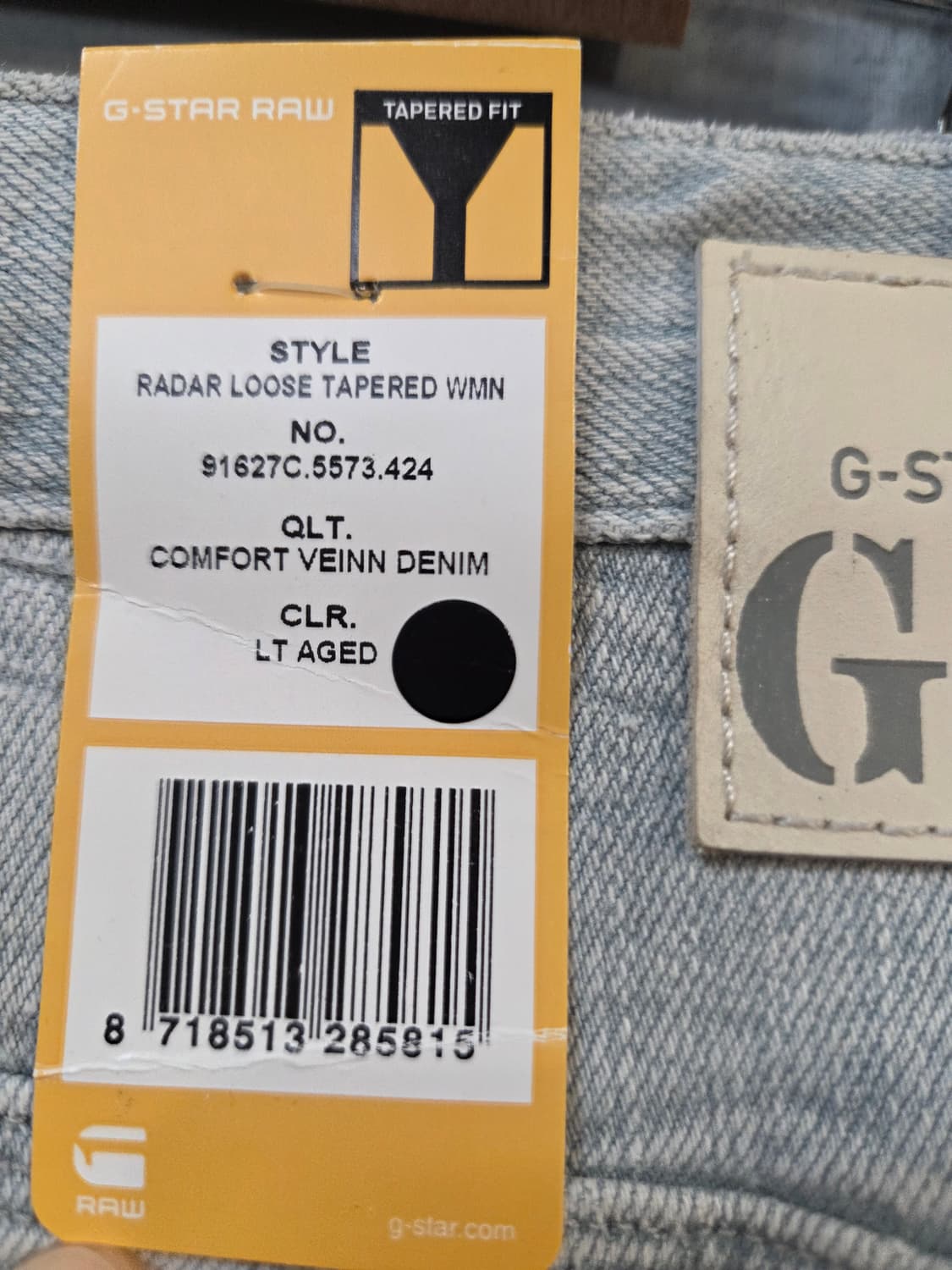 G-Star RAW 라이트 워싱 데님 팬츠(W26/L32) 상품이미지8